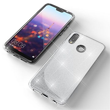 CoolGadget Handyhülle Glitzer Glamour Hülle für Huawei P20 Lite 5,8 Zoll, Slim Case mit Glossy Effect Schutzhülle für Huawei P20 Lite Hülle