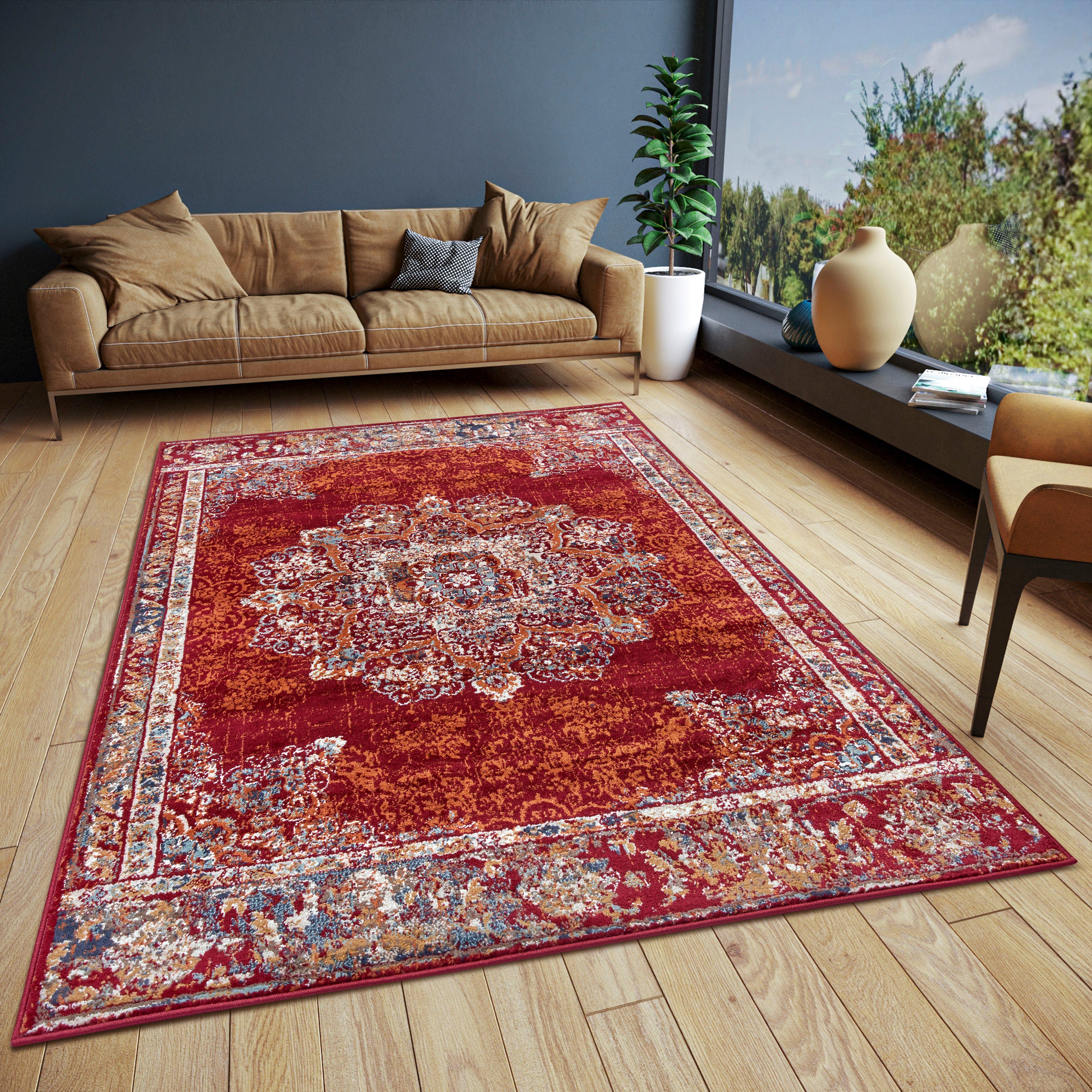 HANSE Home Teppich Maderno, rechteckig, Höhe: 8 mm, Läufer, Orientalisch, Kurzflor, Wohnzimmer, Schlafzimmer, Esszimmer