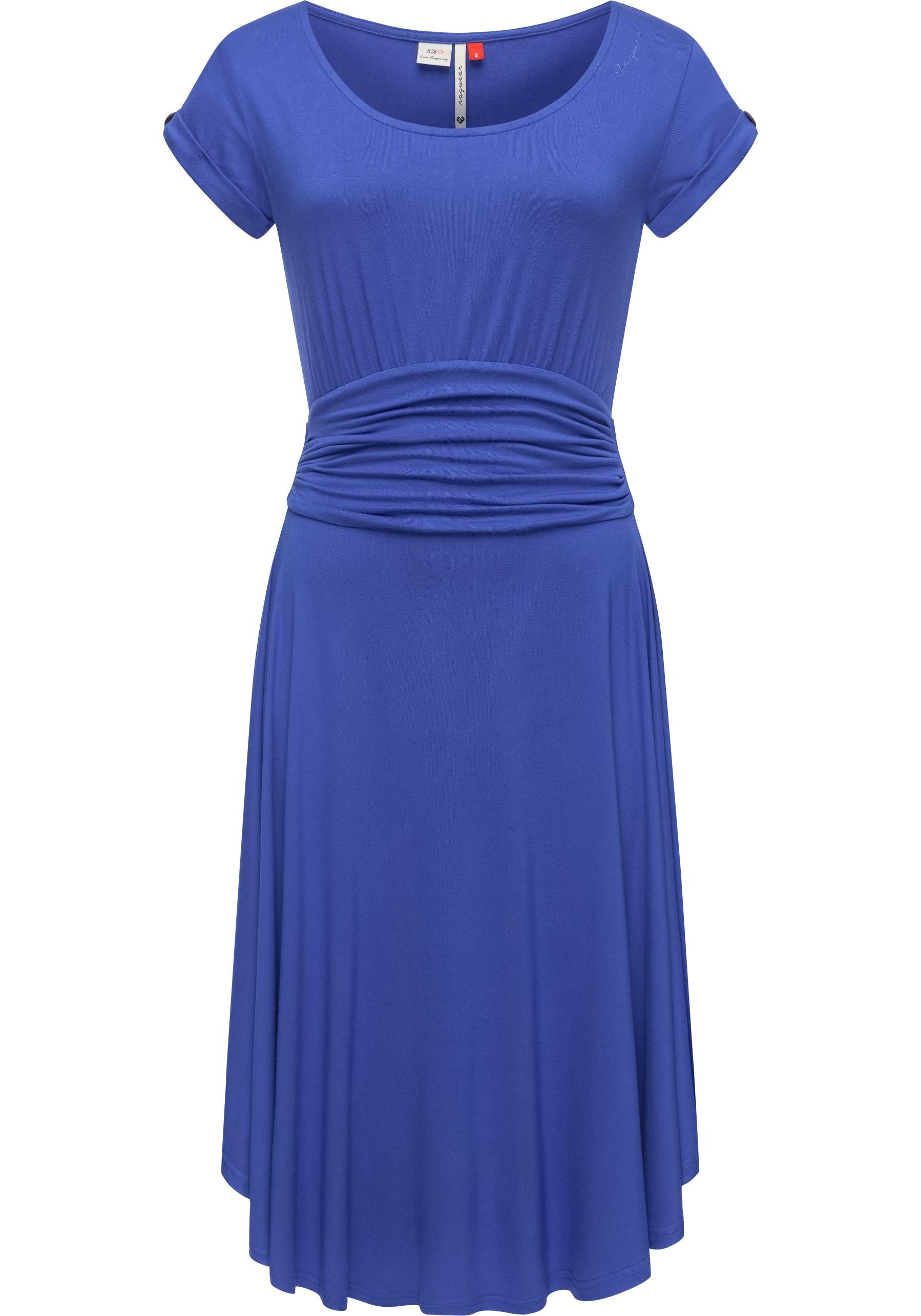 Ragwear Sommerkleid Yvone Solid leichtes Jersey-Kleid mit Taillengürtel