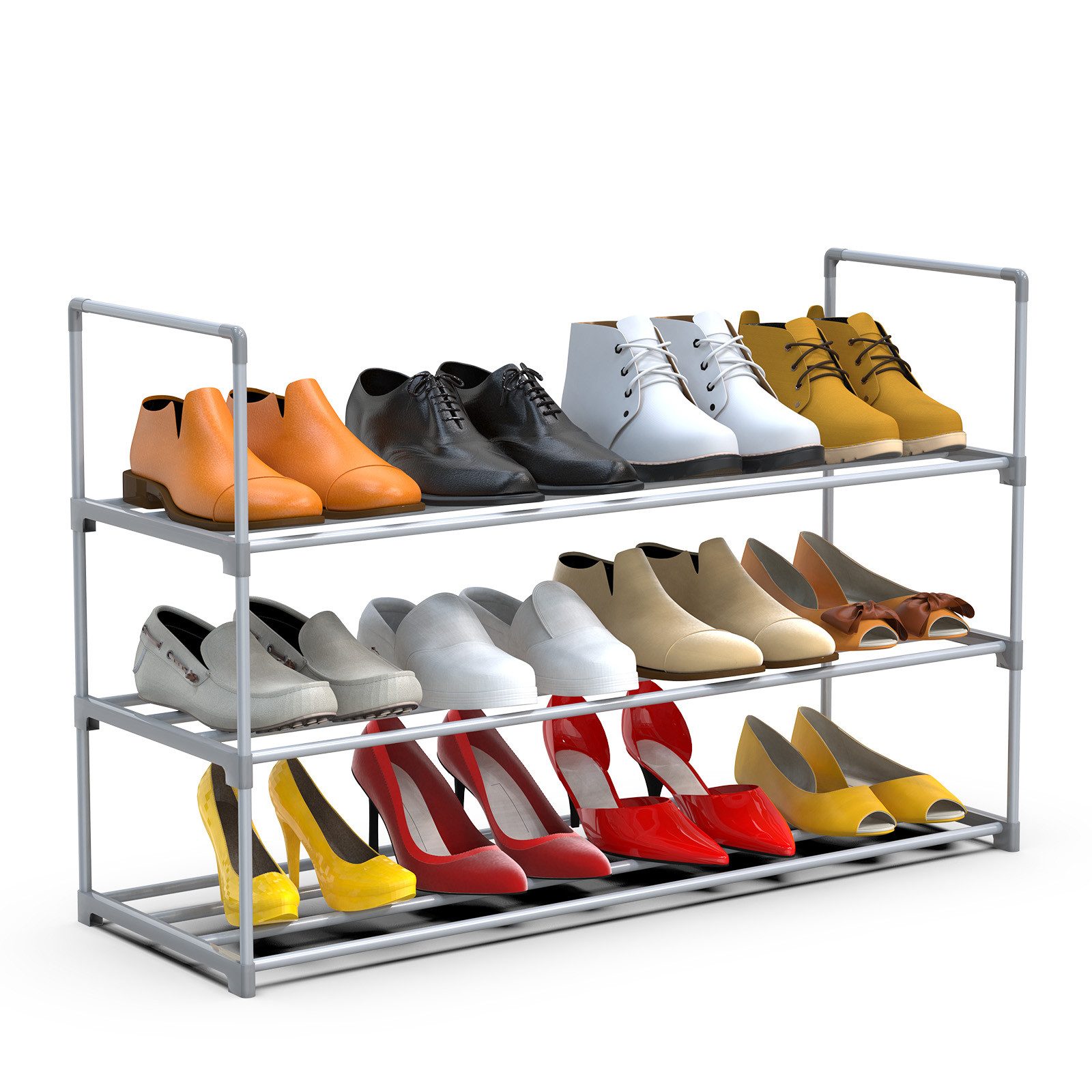 Bellavio Schuhregal metall, Schuhregal stapelbar, Schuh-Organizer günstig online kaufen