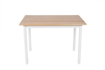 kundler home Esstisch 'Der Echthölzerne' Küchtentisch, Tisch Birke Massivholz 110x75 cm, Massivholz Tischplatte Birke in A+ Qualität