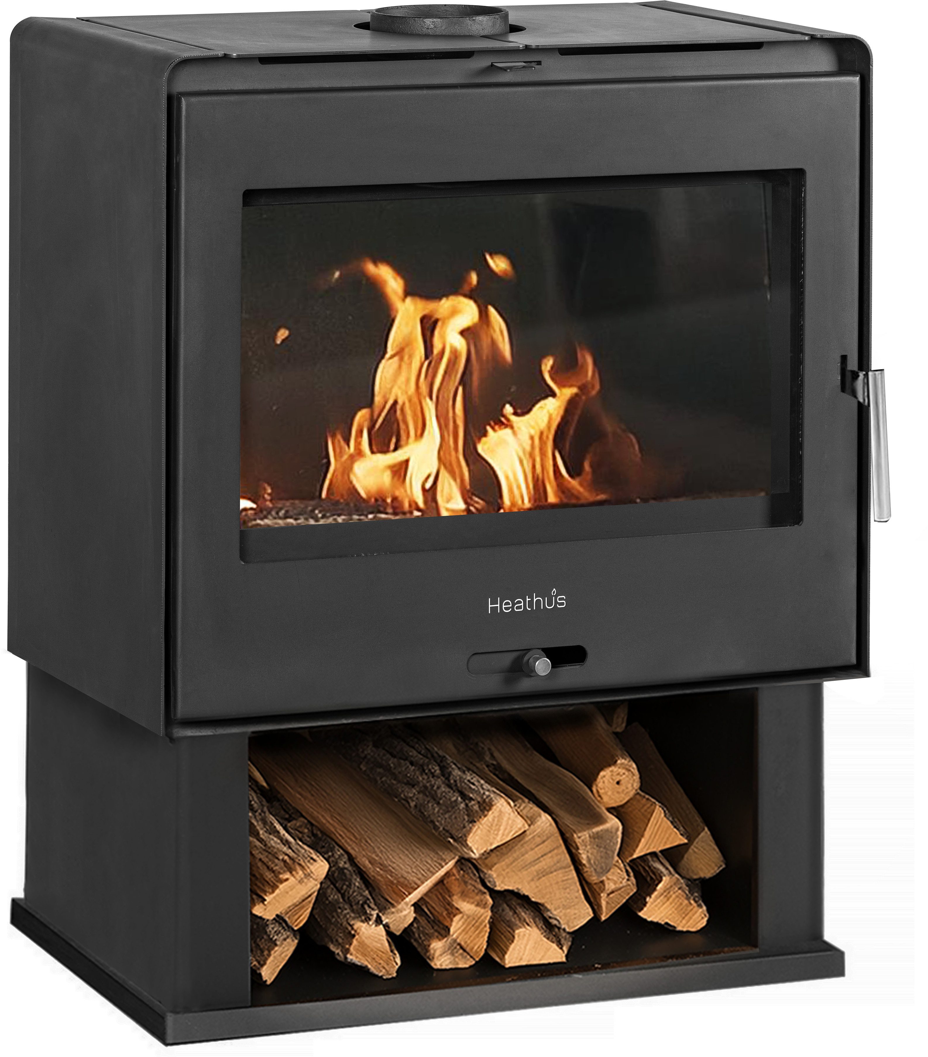 Kaminofen Heathus »B 57« mit Holzfach, 10 kW, Zeitbrand, Holzscheite bis 50 günstig online kaufen