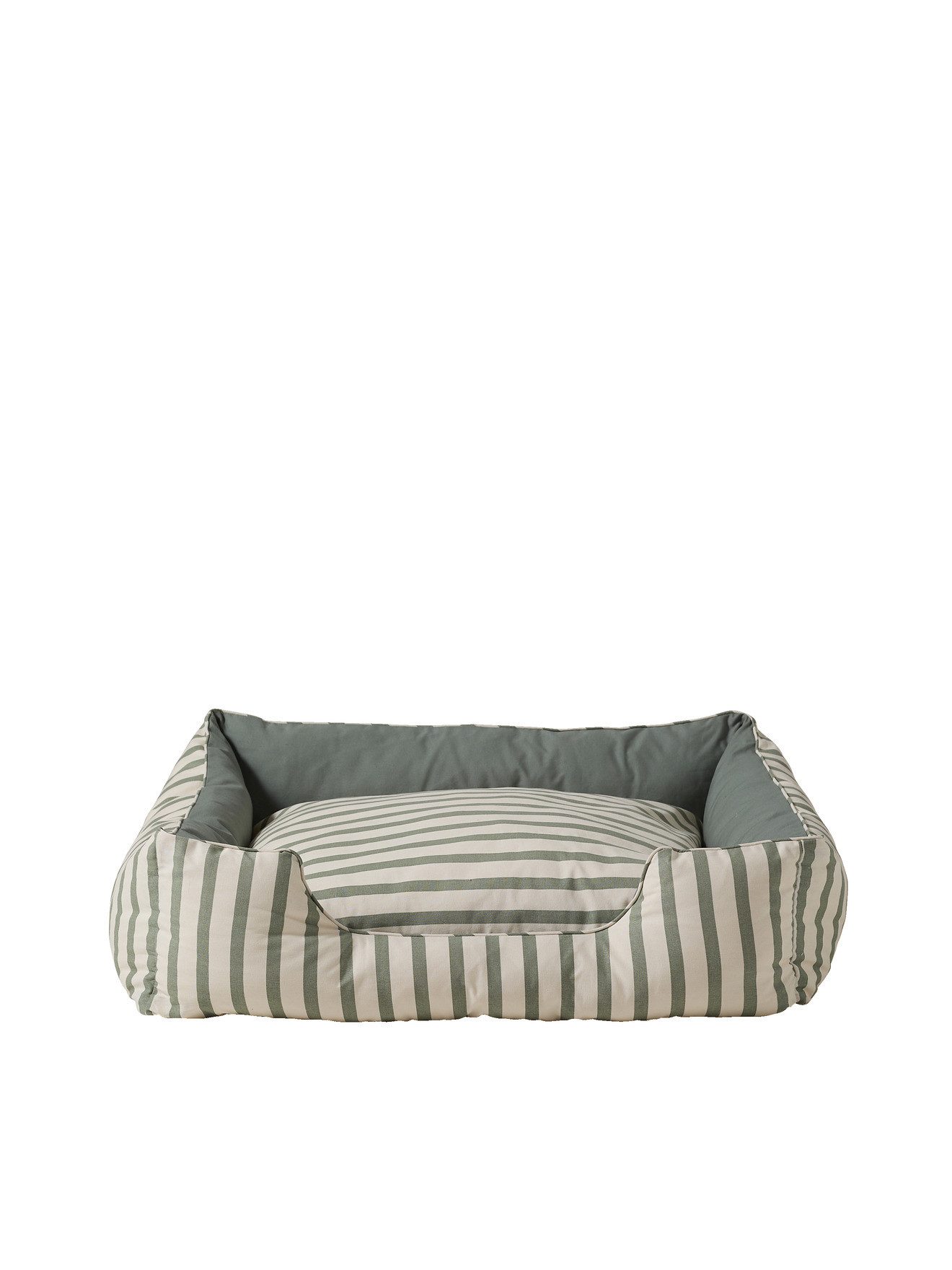 vertbaudet Tierkorb Hundebett mit Wendekissen aus Baumwollstoff