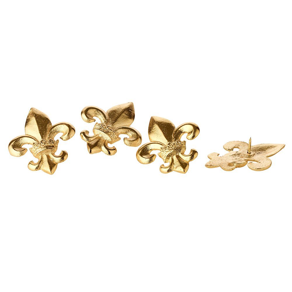 EDZARD Kerzenständer Kerzenstecker Lilie, Kerzenpin für Stumpenkerzen, Deko-Stecker, Kerzenbrosche, vernickelt