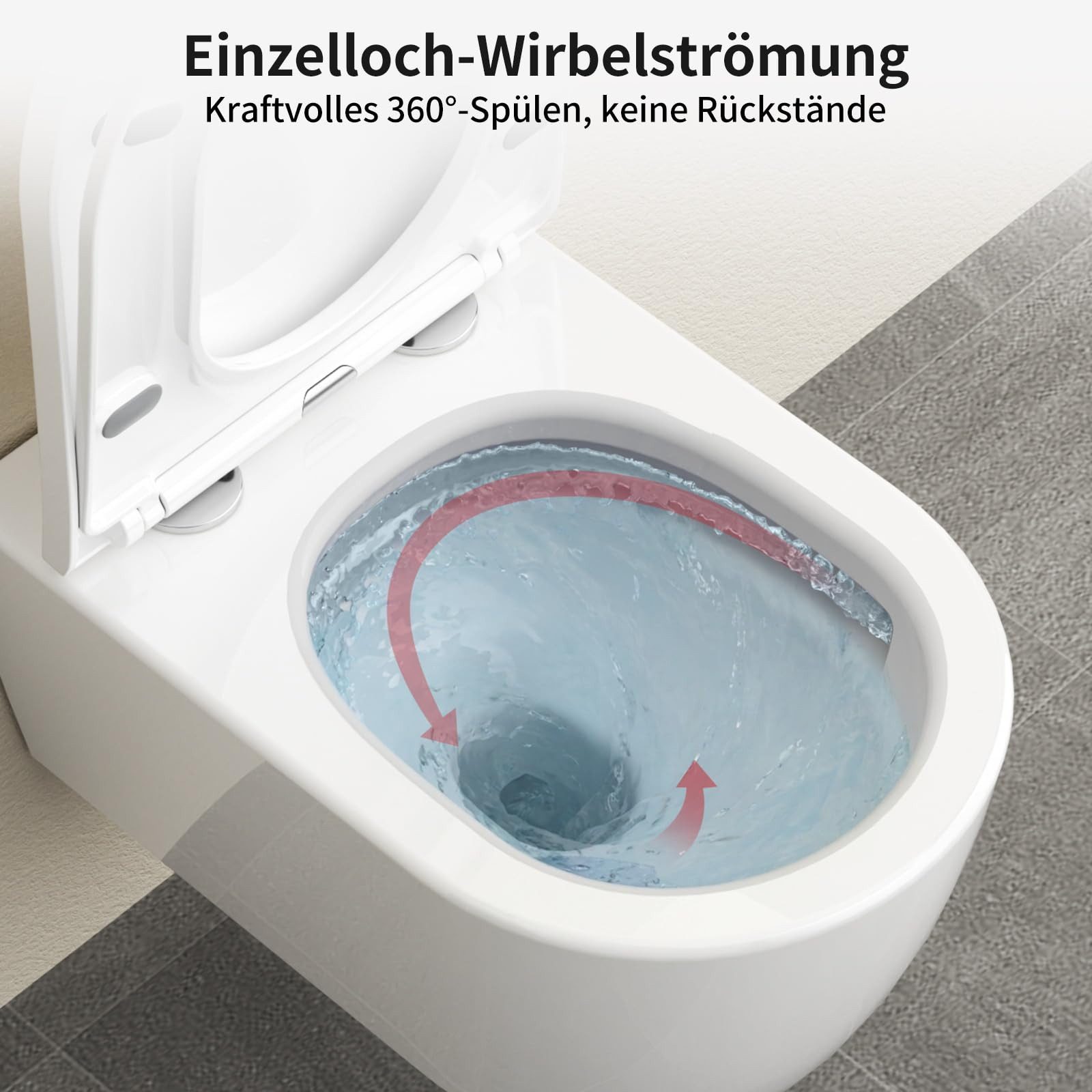 Rainsworth WC-Komplettset Vorwandelement WC mit Unterputz Spülkasten, wandhängend, WC-Sitz mit Absenkautomatik, Toilette spulrandlos