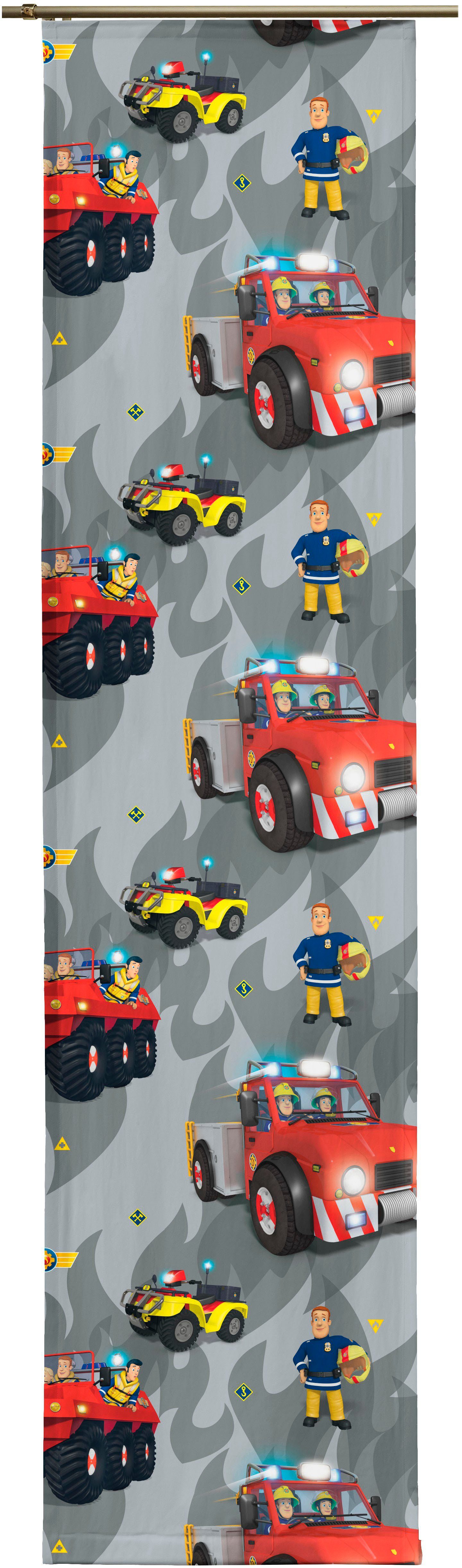 Schiebegardine Fireman Sam, Wirth, Walt Disney Paneelwagen St), (1 verdunkelnd, Satin