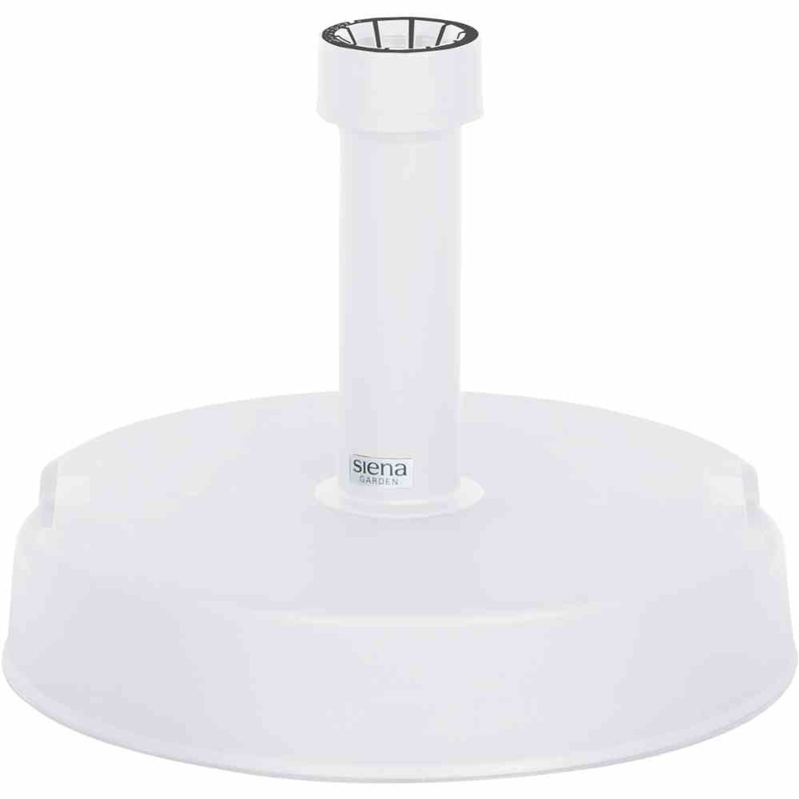Siena Garden Kunststoffschirmständer Betonständer 20 kg rund, weiß Kunststoffrohr 18-38 mm, mit Handmulden