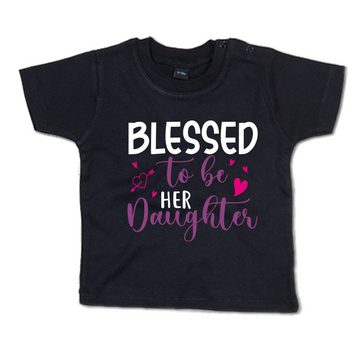 G-graphics T-Shirt Blessed to be her Mama & Blessed to be her Daughter Mutter & Tochter-Set zum selbst zusammenstellen, mit trendigem Frontprint, Aufdruck auf der Vorderseite, Spruch/Sprüche/Print/Motiv, für jung & alt