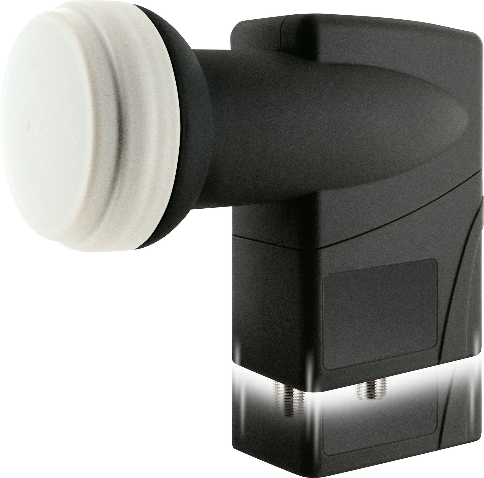 Schwaiger LNB2 Universal-Twin-LNB (für 2 Teilnehmer, herausziehbare Wetterschutzabdeckung, hellgrau)