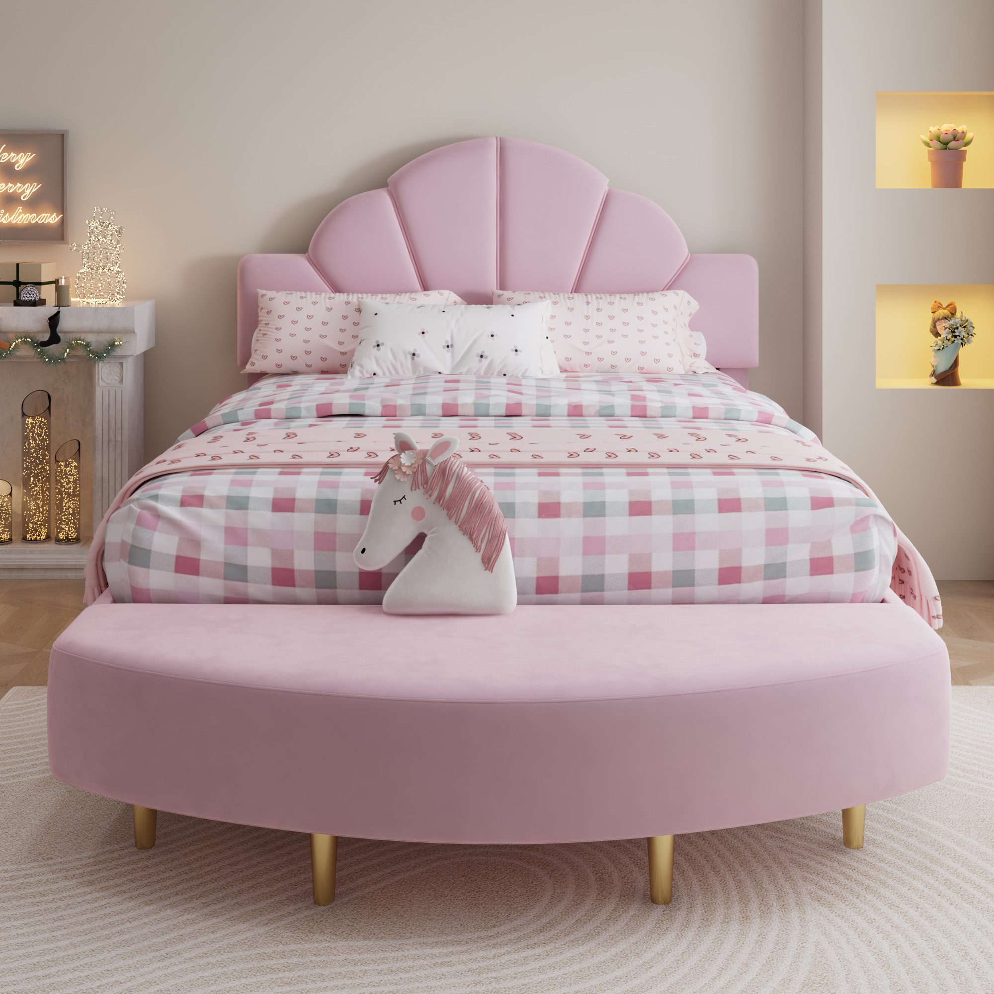 Flieks Polsterbett, Kinderbett Doppelbett 140x200cm mit Bettbank und Polste günstig online kaufen