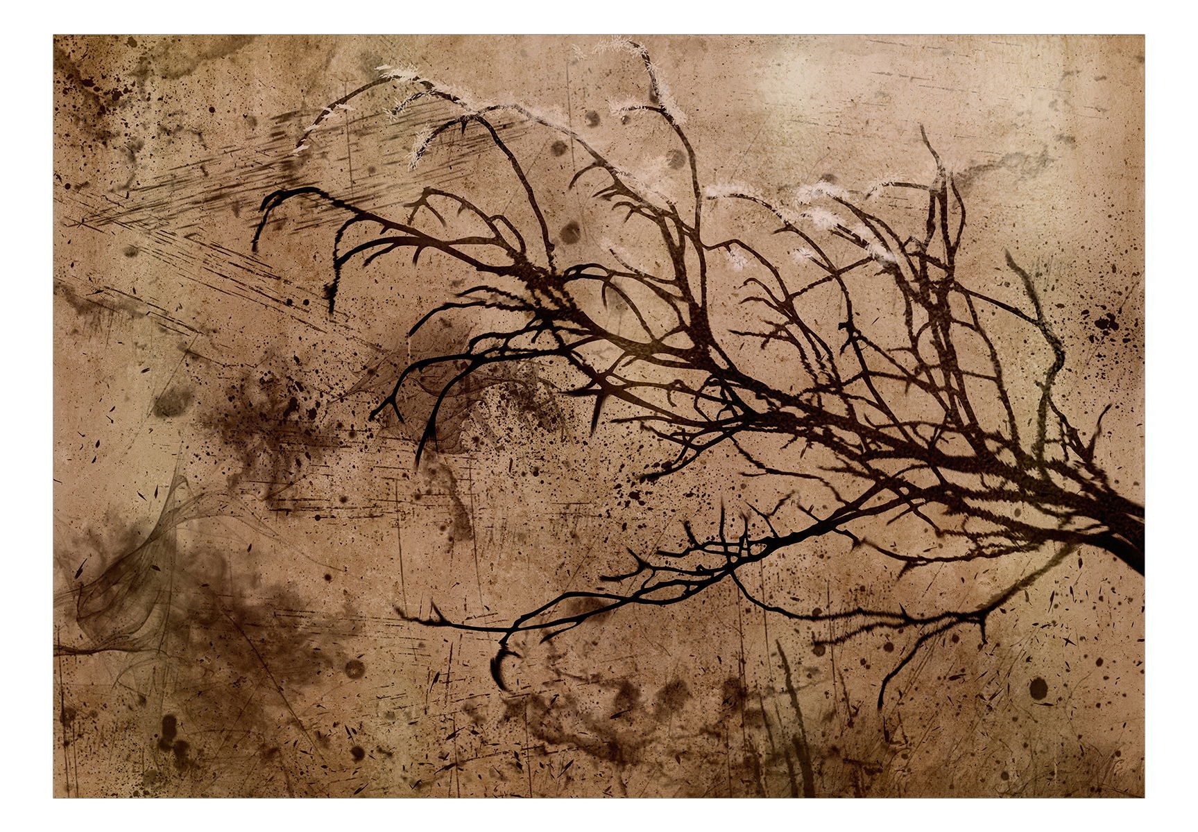 KUNSTLOFT Vliestapete Rickety Cherry Tree 0.98x0.7 günstig online kaufen