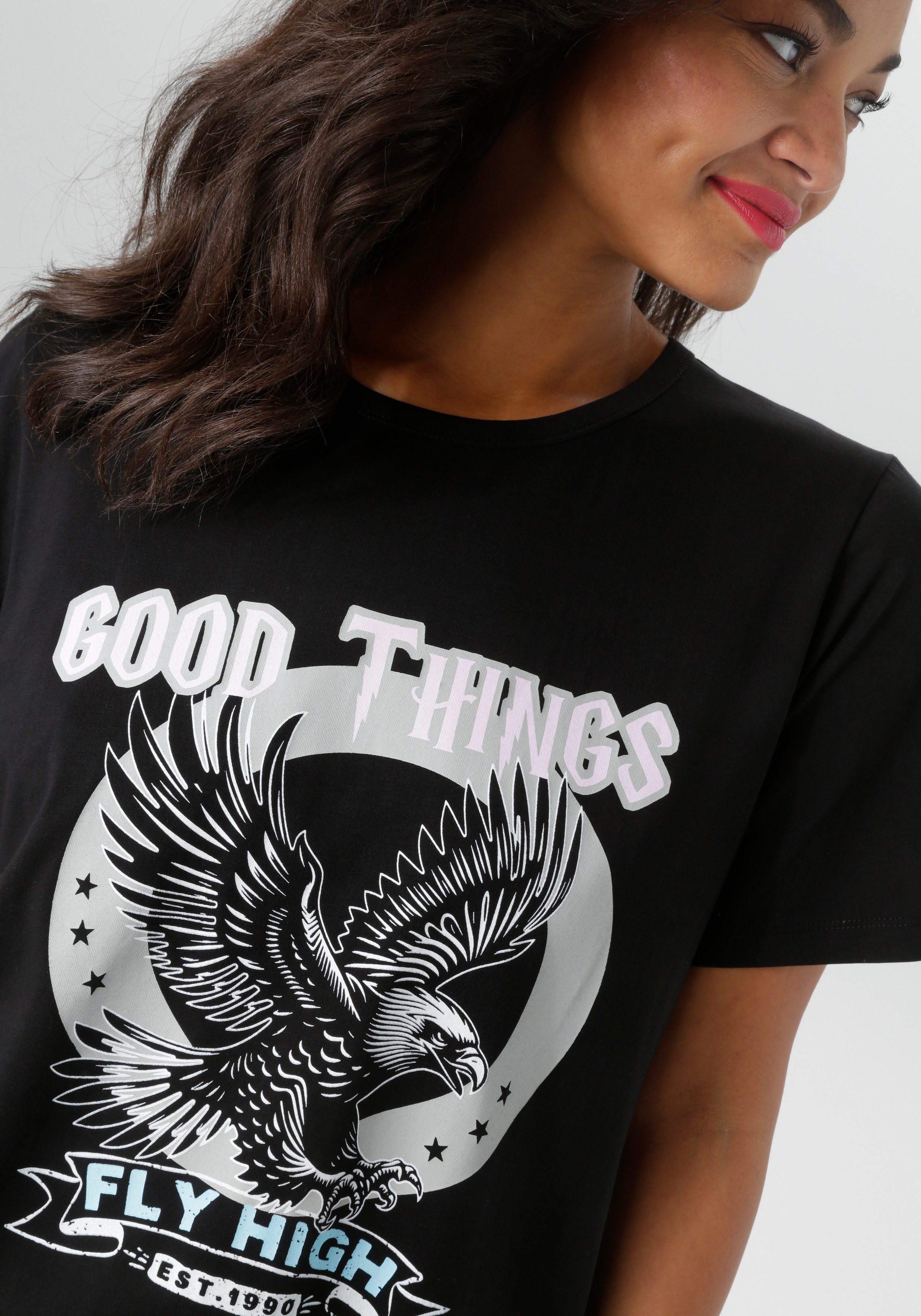 Aniston PLUS T-Shirt mit trendigen Frontprint