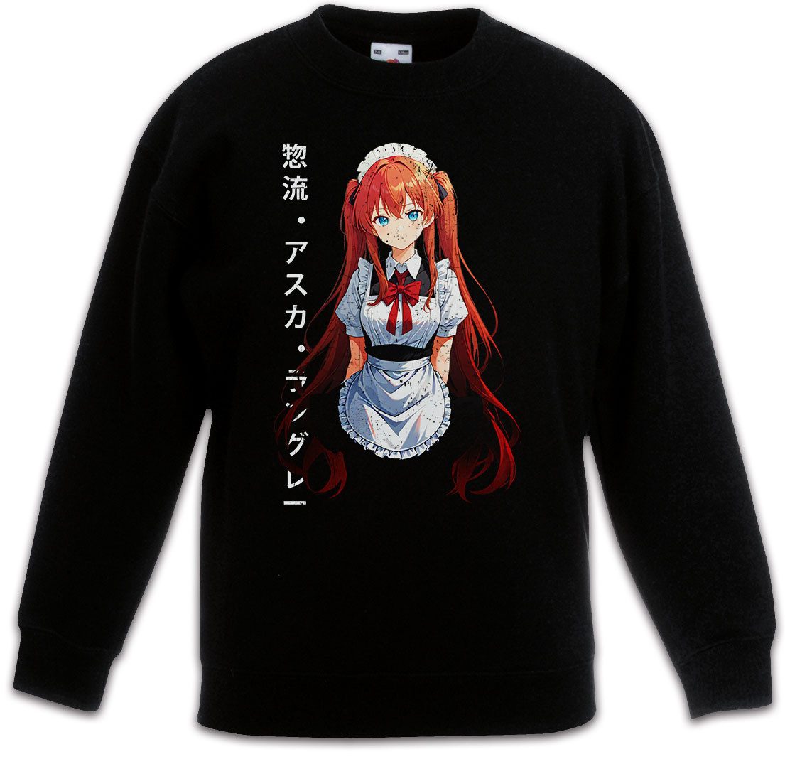 Sweatshirt Neon Schoolgirl Kinderpullover Nerv Genesis Asuka Neon Gendo