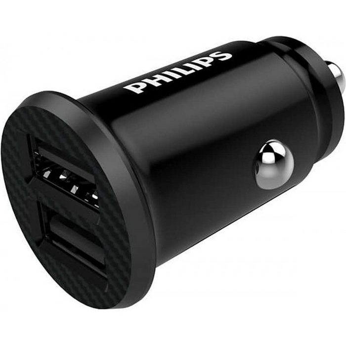 Philips Dual USB Car Charger - KFZ-Ladegerät - schwarz KFZ-Netzteil