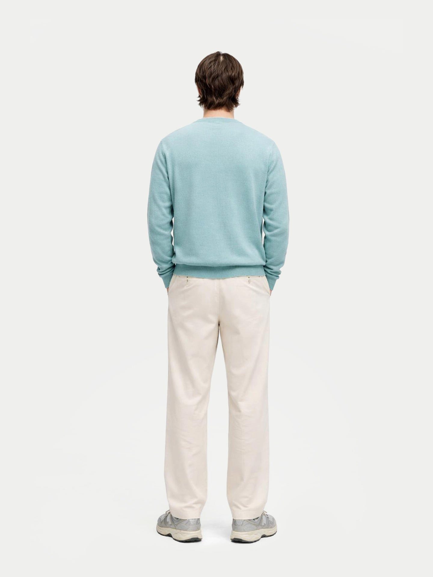 GOBI Cashmere Rundhalspullover Basic Kaschmirpullover mit R-Ausschnitt