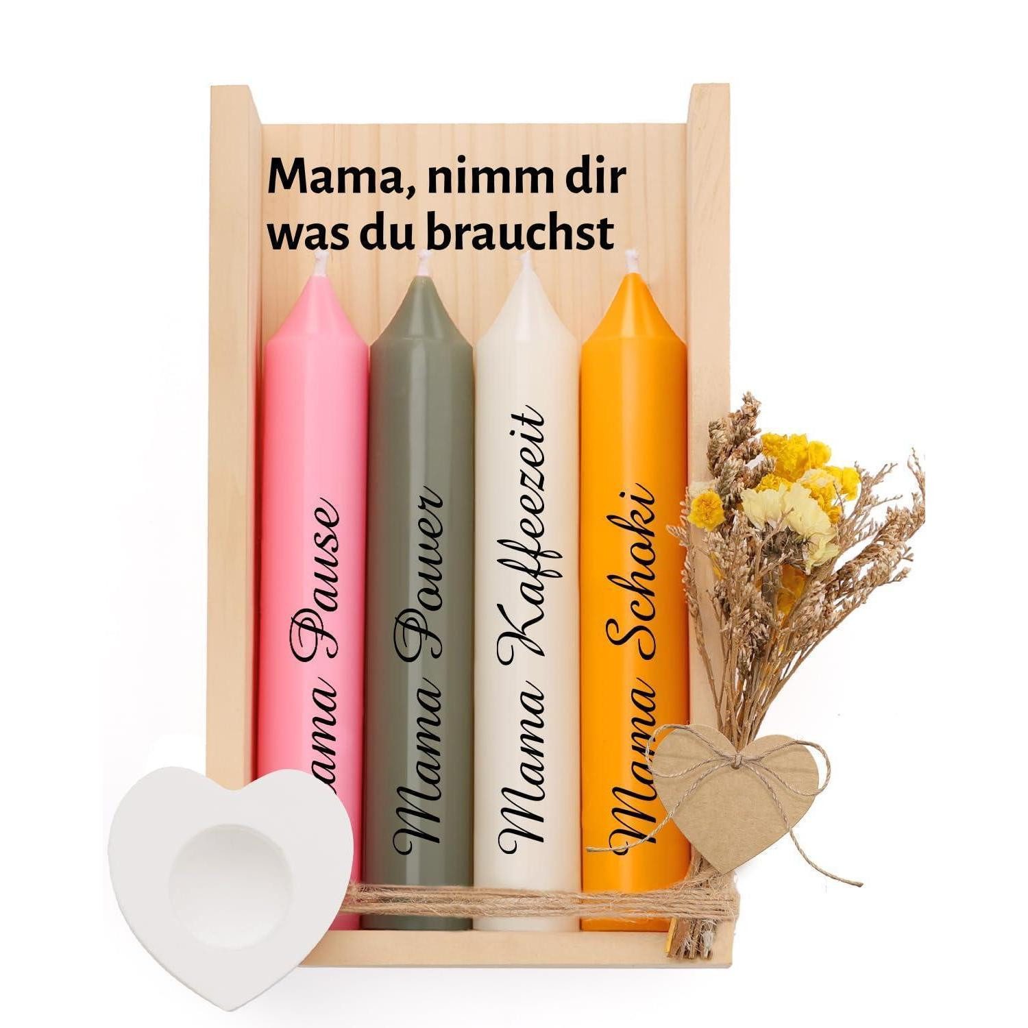 LuxusKollektion Geschenkbox Kerzen Geschenkset Eiche Mutter Tag Geburtstag