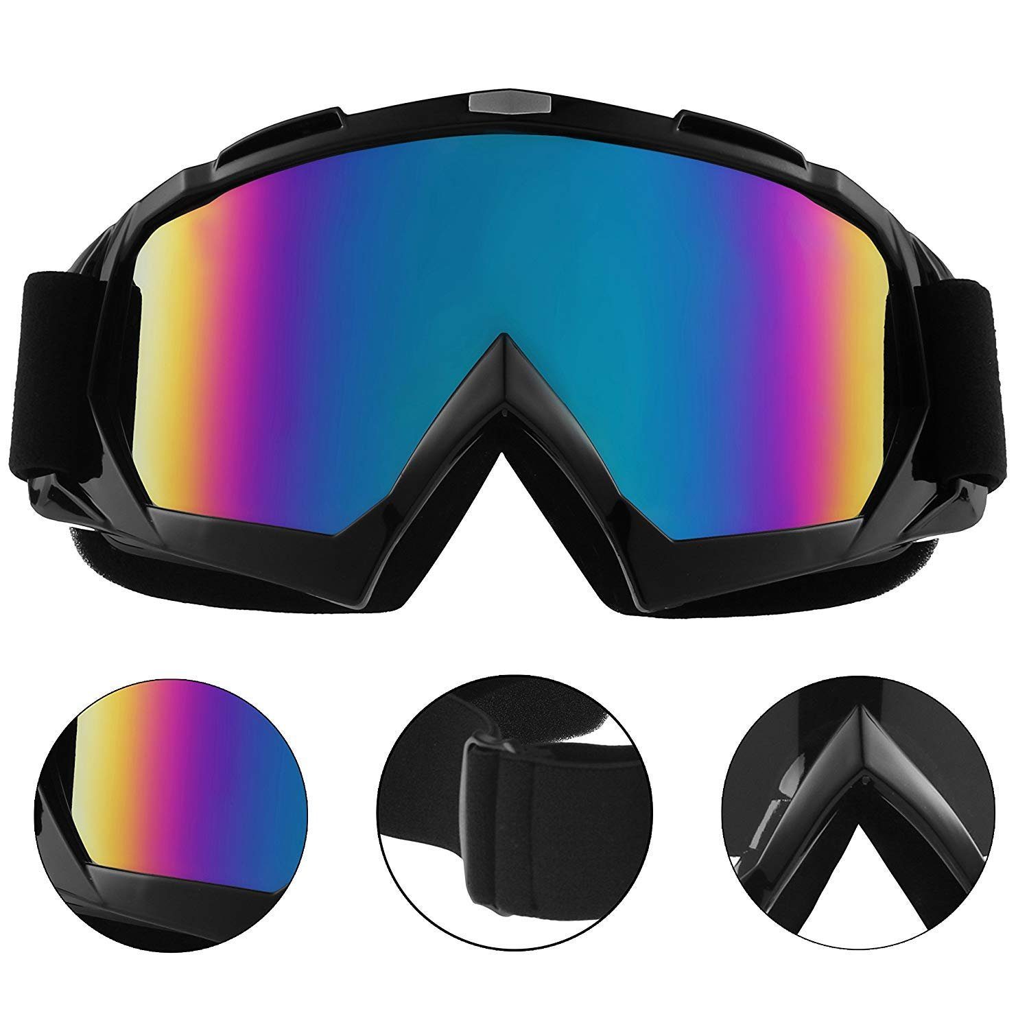 Jormftte Sportbrille Skibrille Anti Fog UV Schutzbrille
