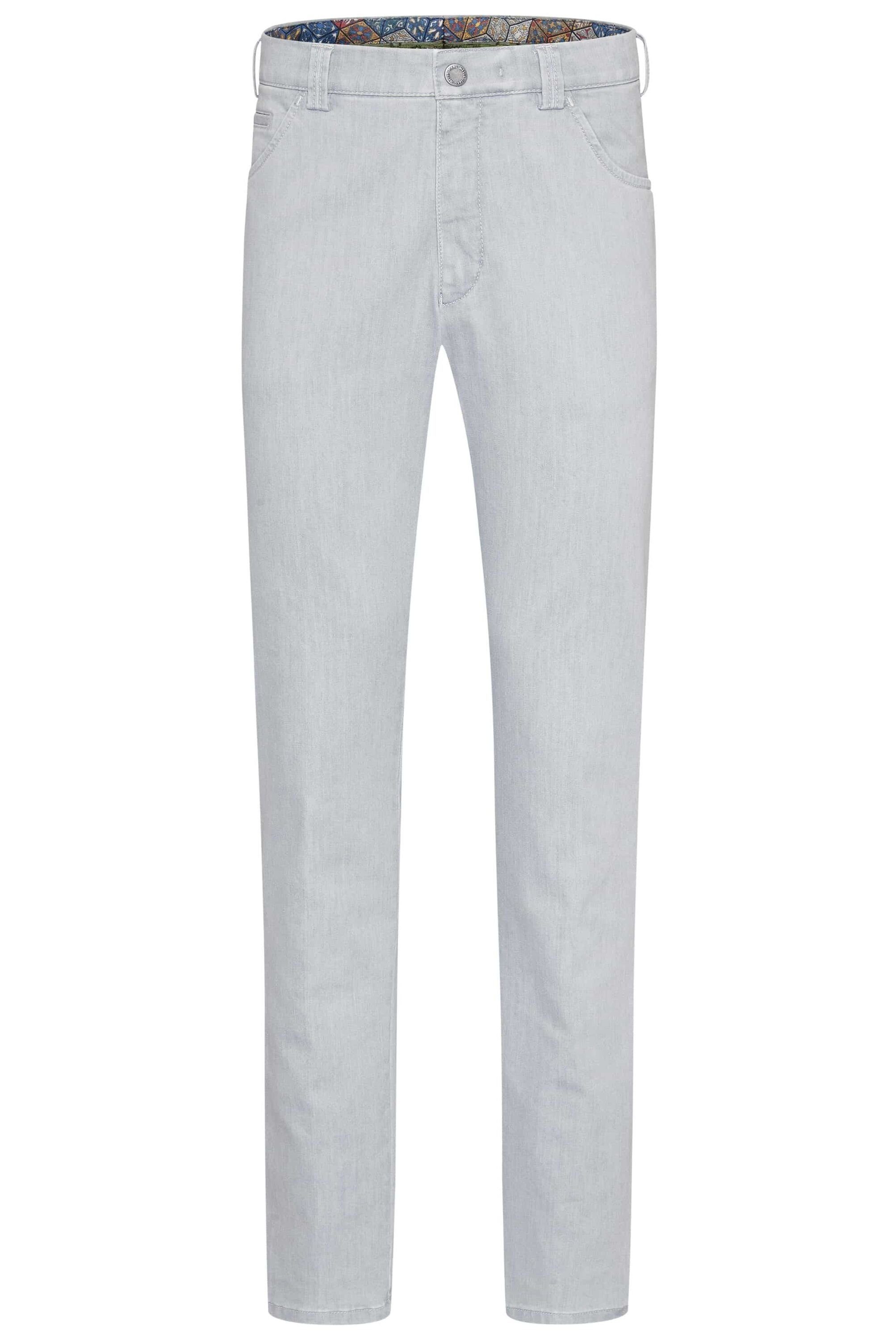 MEYER GREY mit Coolmax Swingpocket Dublin 5-Pocket-Jeans Denim