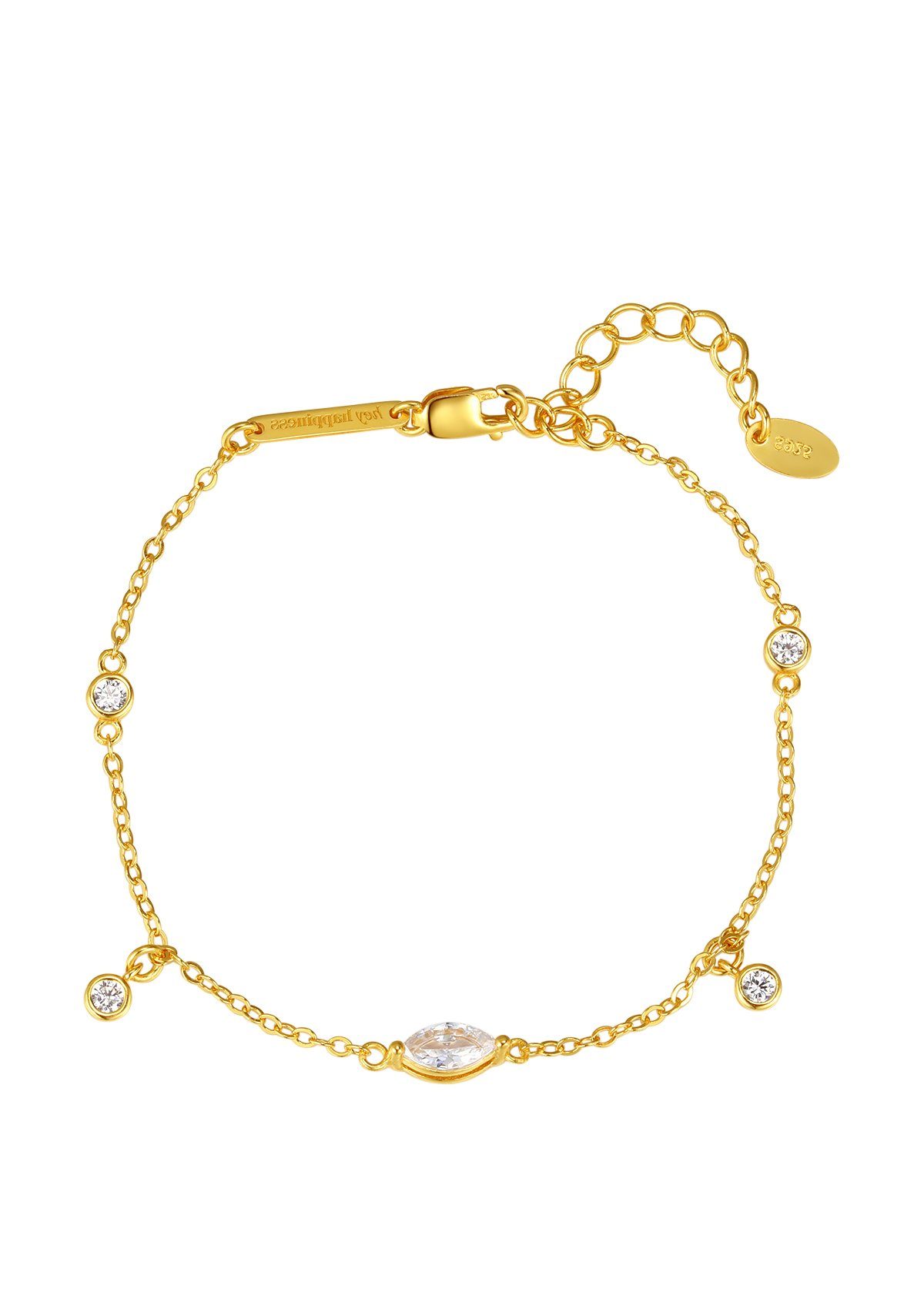 Hey Happiness Charm-Armband Silber Zirkonia 18K günstig online kaufen
