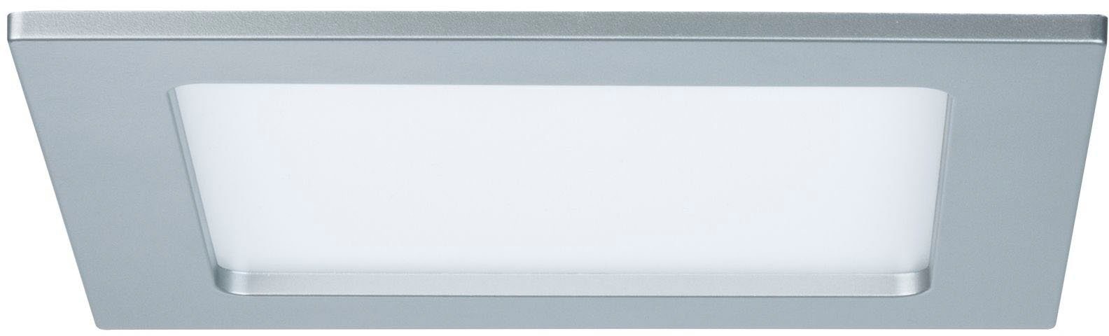 Einbaupanel eckig integriert, Chrom Paulmann Einbaupanel fest Schutzglas LED 165x165mm Chrom 12W eckig LED 4.000K Satiniertes matt, Panel Neutralweiß, 12W matt, 4.000K 165x165mm LED LED