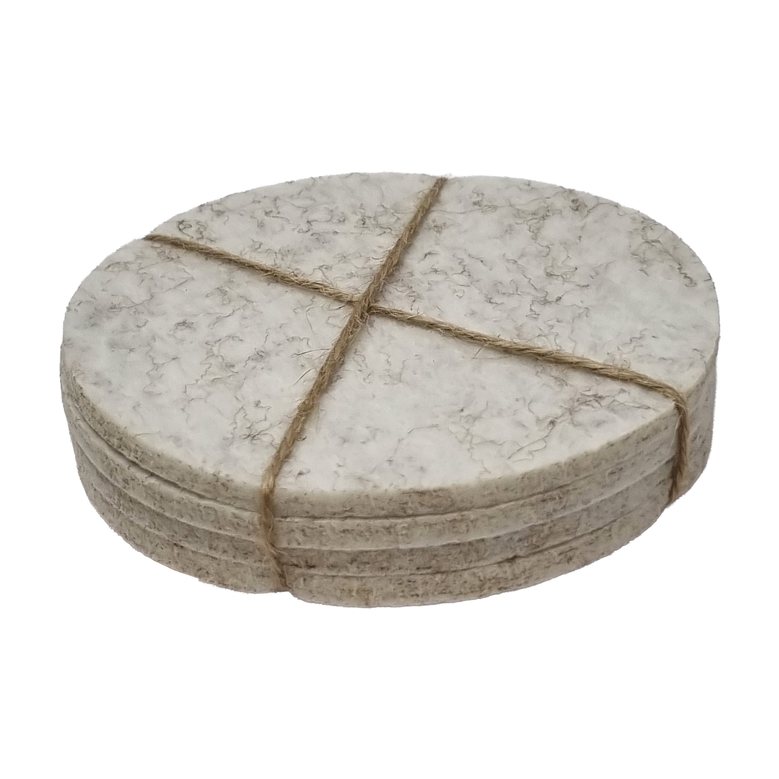 B&S Getränkeuntersetzer Filz Untersetzer Rund 10cm Beige 4er Set Tischschutz Kratzschutz