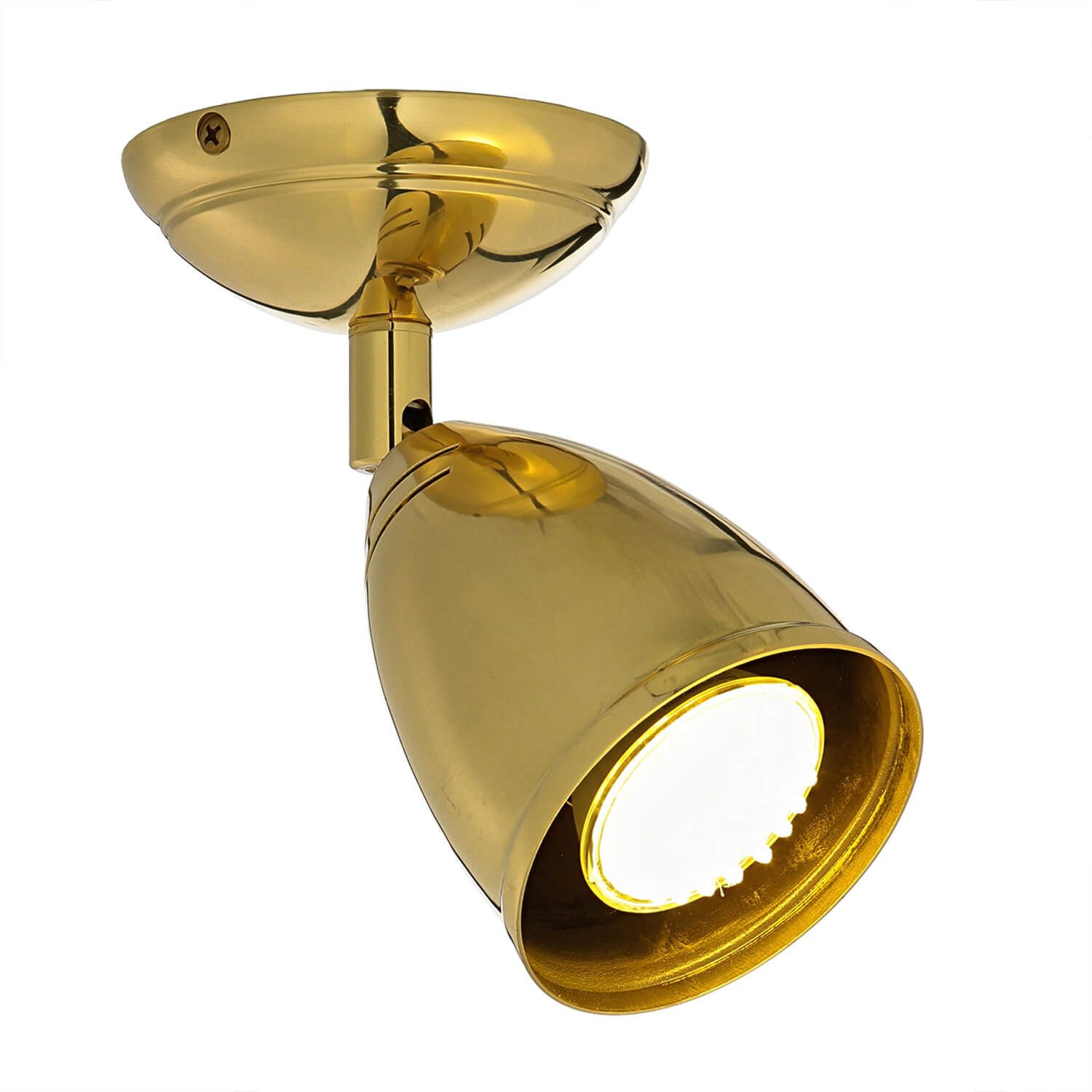 Licht-Erlebnisse Deckenstrahler STOCCOLMA, ohne Leuchtmittel, Deckenlampe Messing poliert E27 Flur Wohnzimmer Esszimmer