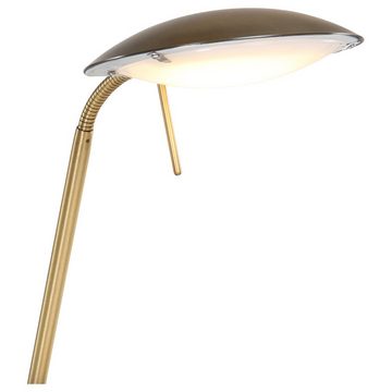 Mexlite LED Tischleuchte LED Schreibtischleuchte Eloi in Bronze und Weiß 10W 950lm, keine Angabe, Leuchtmittel enthalten: Ja, fest verbaut, LED, warmweiss, Tischleuchte, Nachttischlampe, Tischlampe