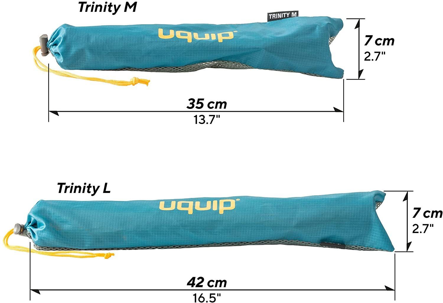 27cm extra Grau, UQUIP Stabiler - M Trinity Aluminiumgestänge leichtes hoch, Mini-Falthocker, Campinghocker