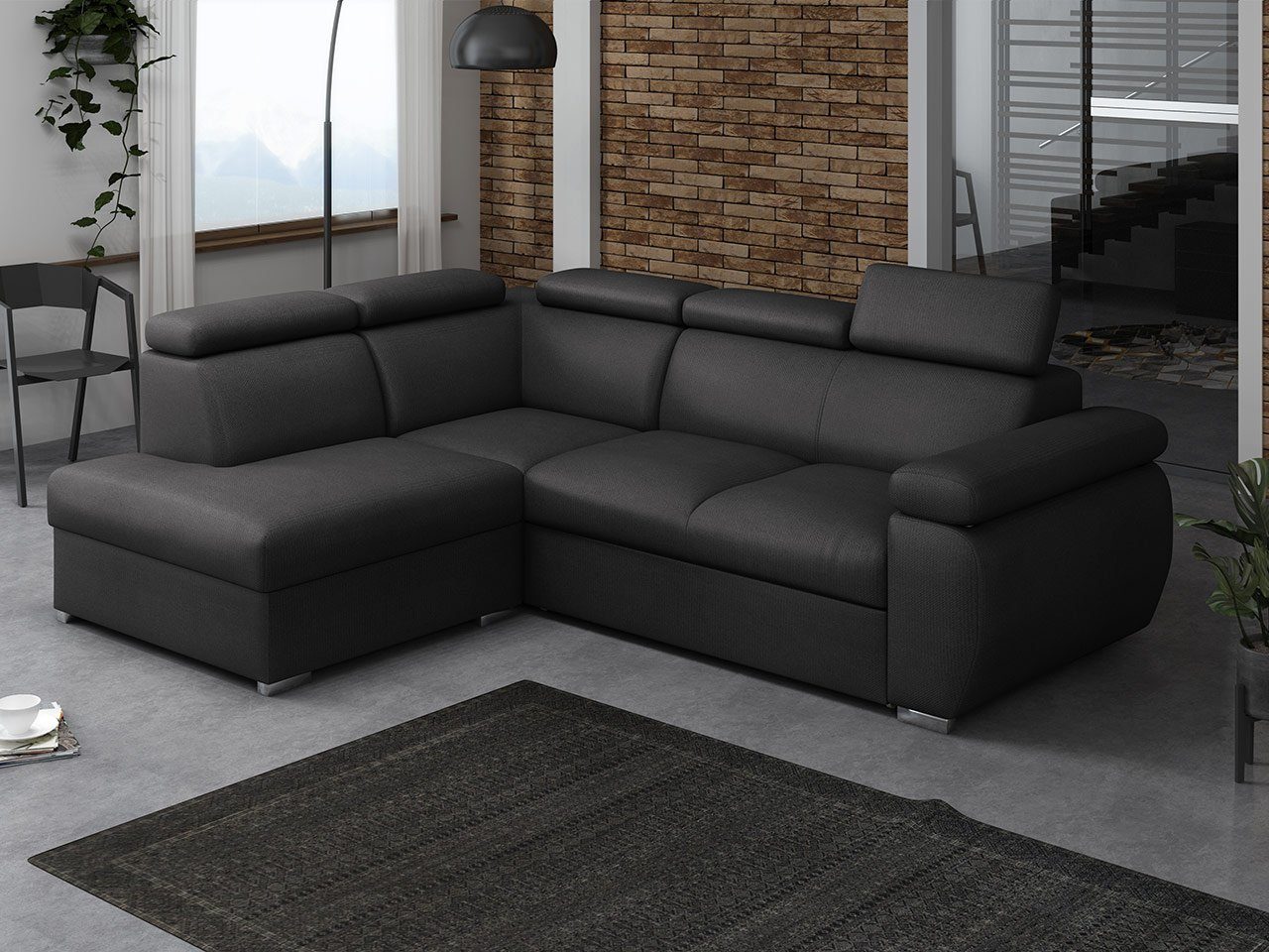MIRJAN24 Ecksofa Boston, mit Bettkasten und Schlaffunktion, Eckcouch