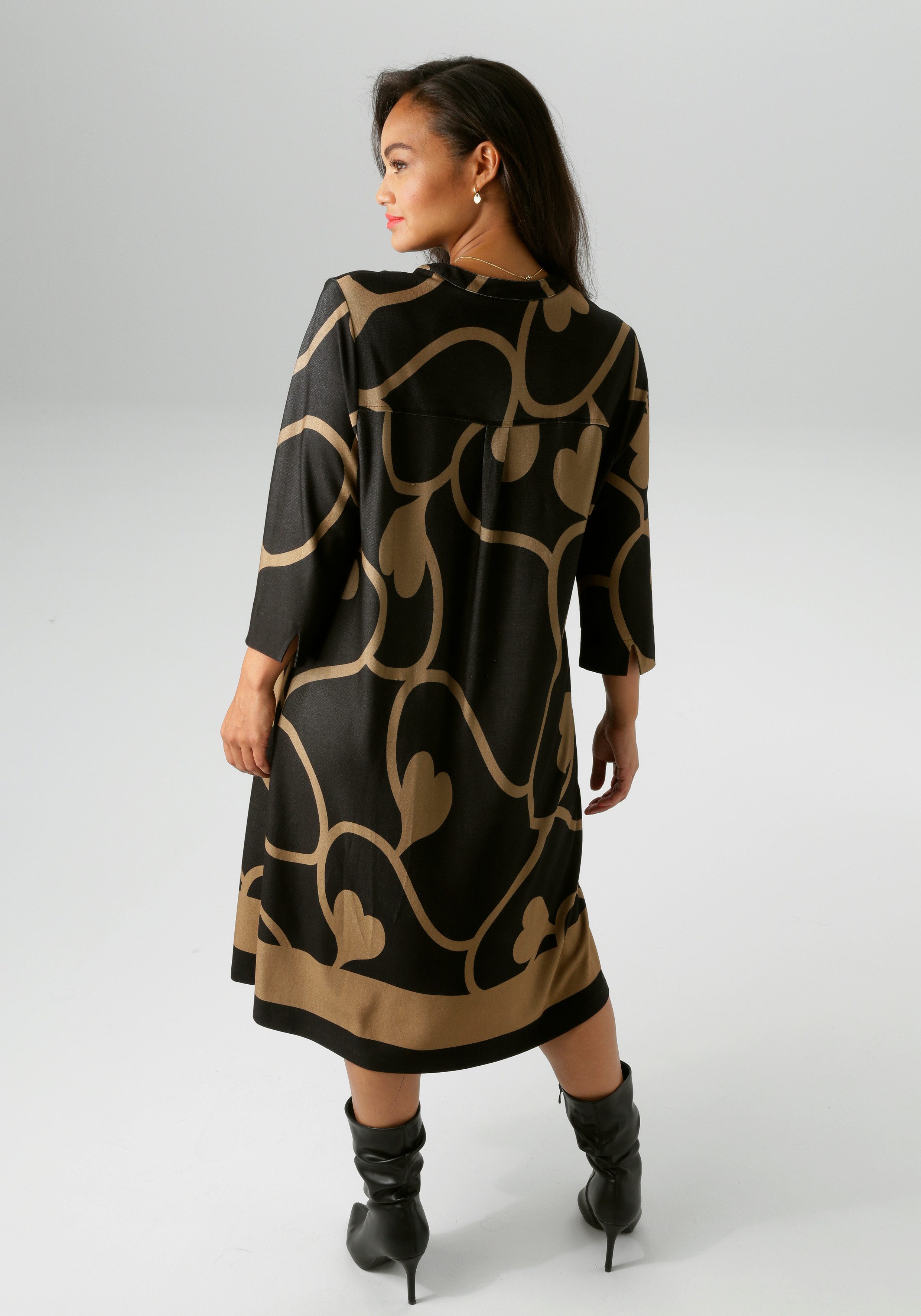 Aniston PLUS Jerseykleid mit interessantem Allover-Print günstig online kaufen