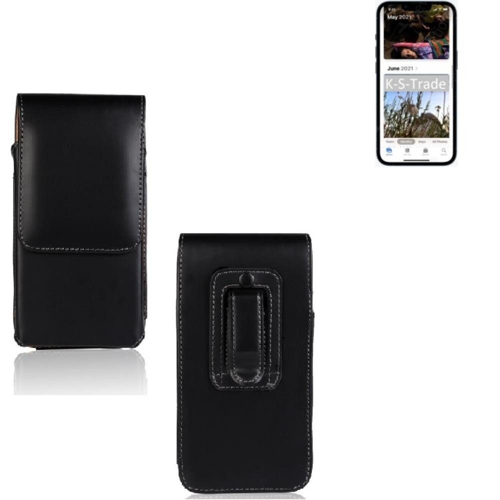 K-S-Trade Handyhülle für Apple iPhone 13 Pro, Gürteltasche Schutz Hülle Handy Hülle mit Magnetverschluss