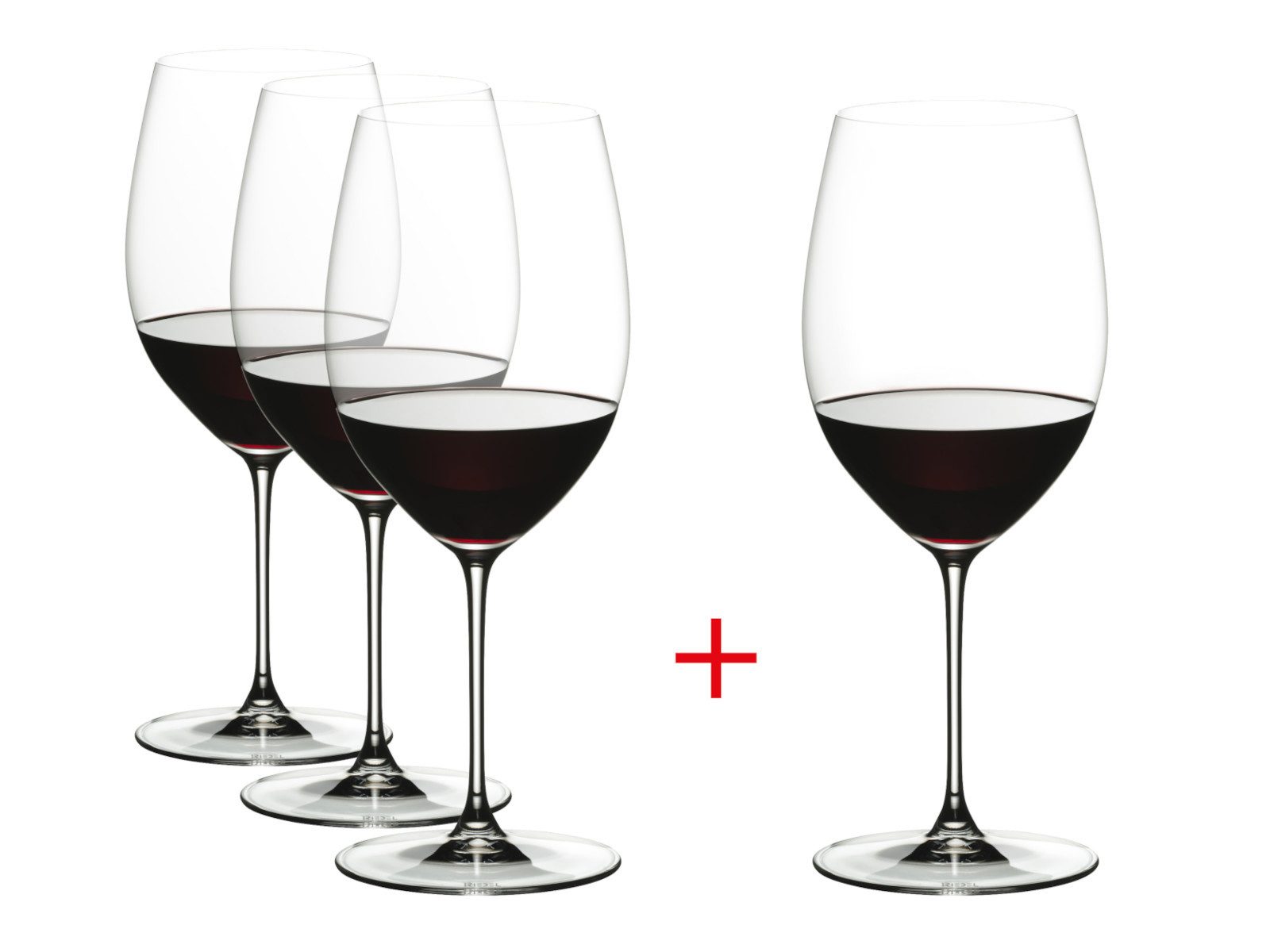 RIEDEL THE WINE GLASS COMPANY Gläser-Set Veritas Cabernet/Merlot 4er Set, Kristallglas