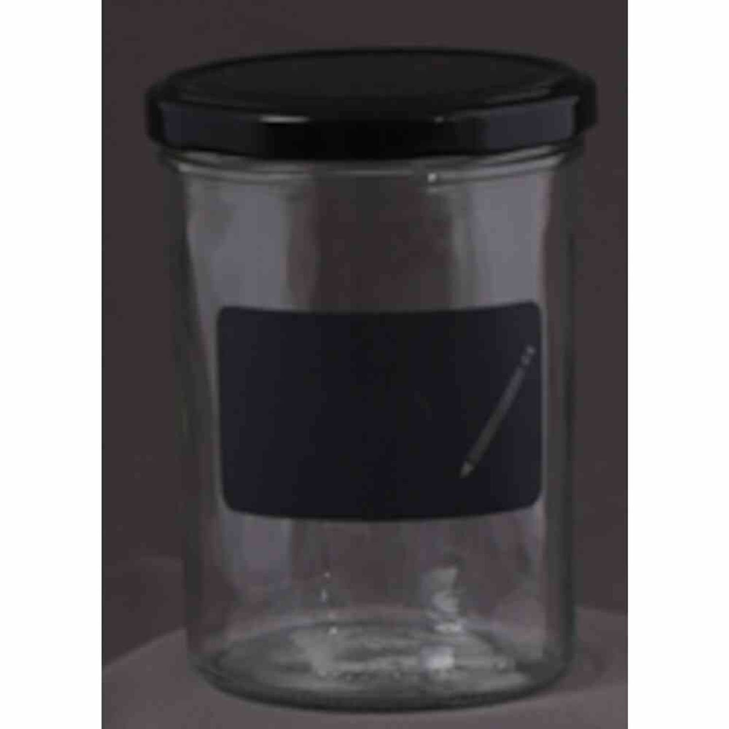 Siena Home Vorratsdose Sturz-Glas "Cucinare" 440 ml mit Kreidefeld zum Beschriften, Glas