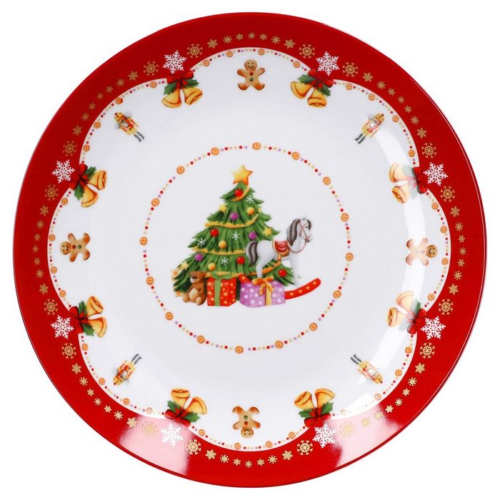 van Well Frühstücksteller Gebäckteller / Essteller Weihnachtszauber 26 5cm