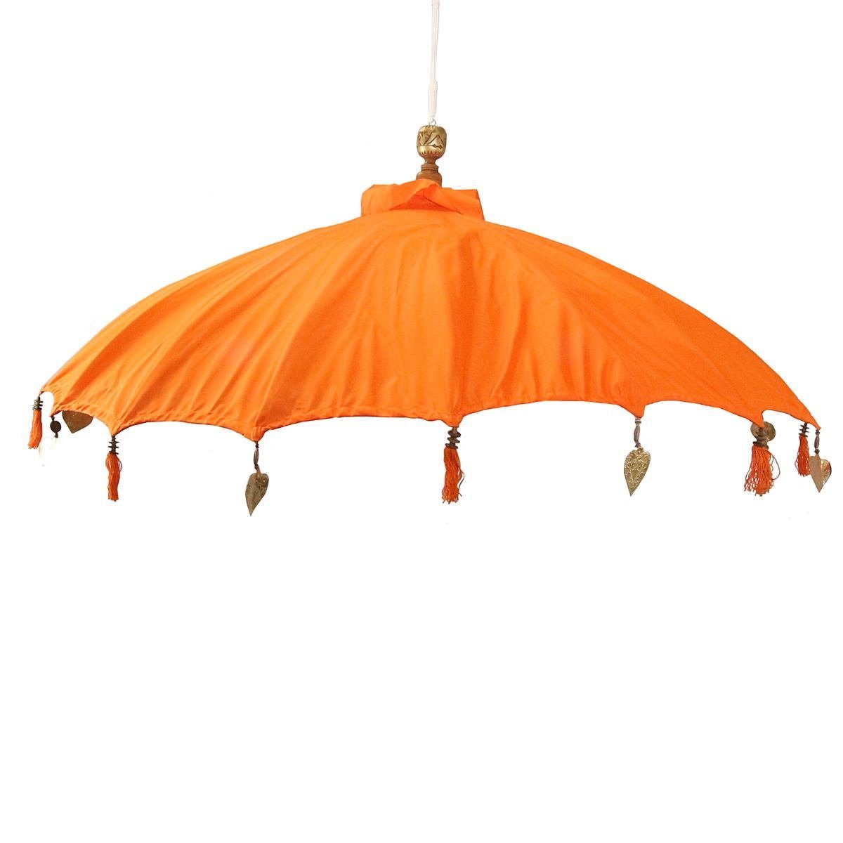 Oriental Galerie Sonnenschirm Hängender Bali-Sonnenschirm 180 cm Orange