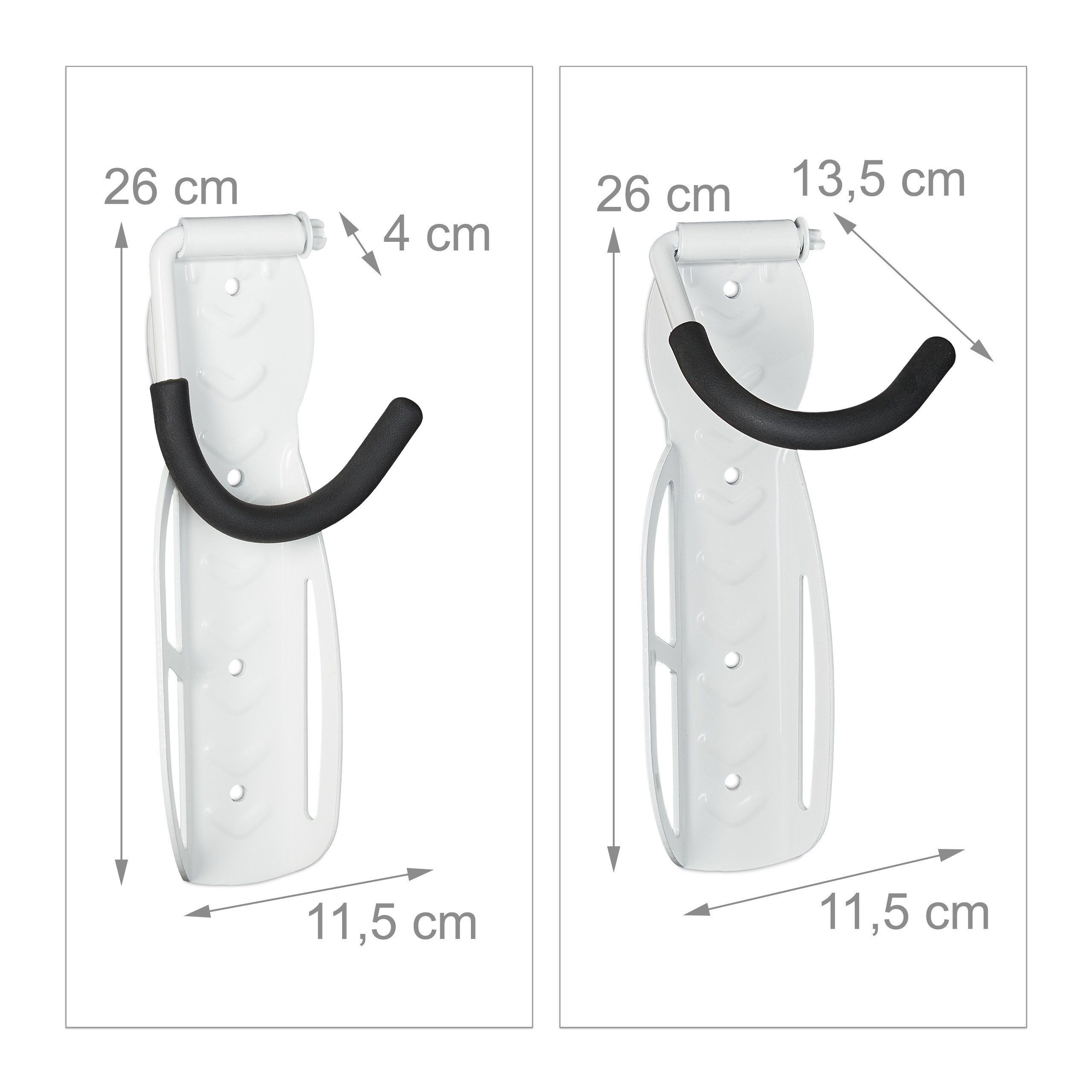 Wandhalterung relaxdays Fahrradwandhalterung Set 4er Fahrrad
