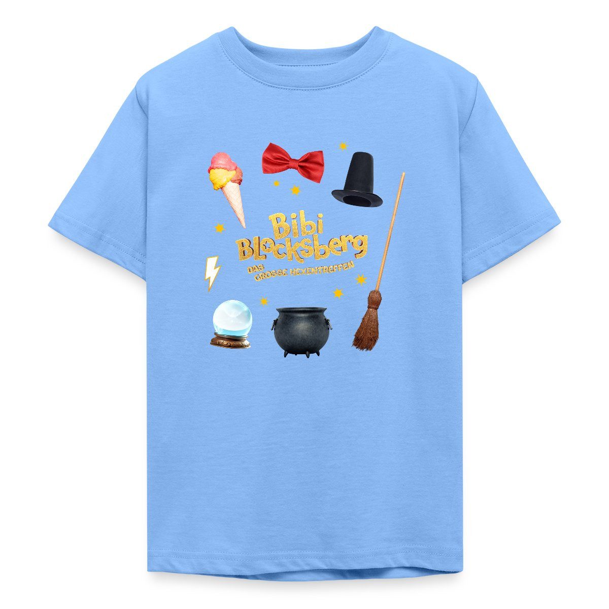 T-Shirt Bibi Blocksberg Film Mit Hexenzubehör Und Logo Teenager T-Shirt