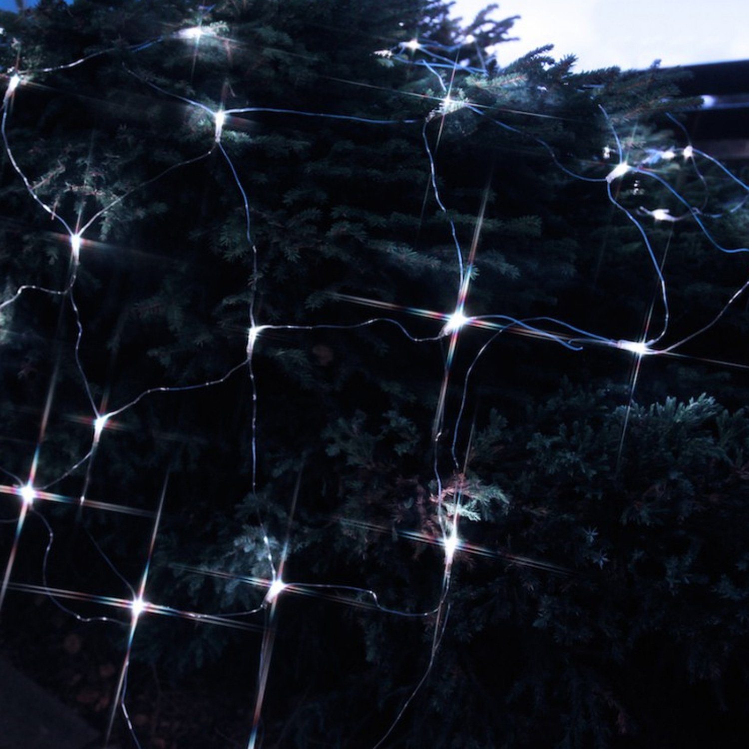 STAR TRADING Lichternetz 180-flammig 180 für LED-Lichternetz LED 3x3m transparent warmweiße Garten Balkon, LED