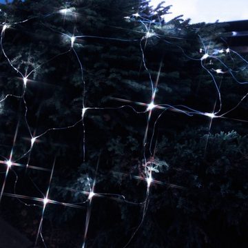 STAR TRADING LED-Lichternetz LED Lichternetz 180 warmweiße LED 3x3m transparent für Garten Balkon, 180-flammig