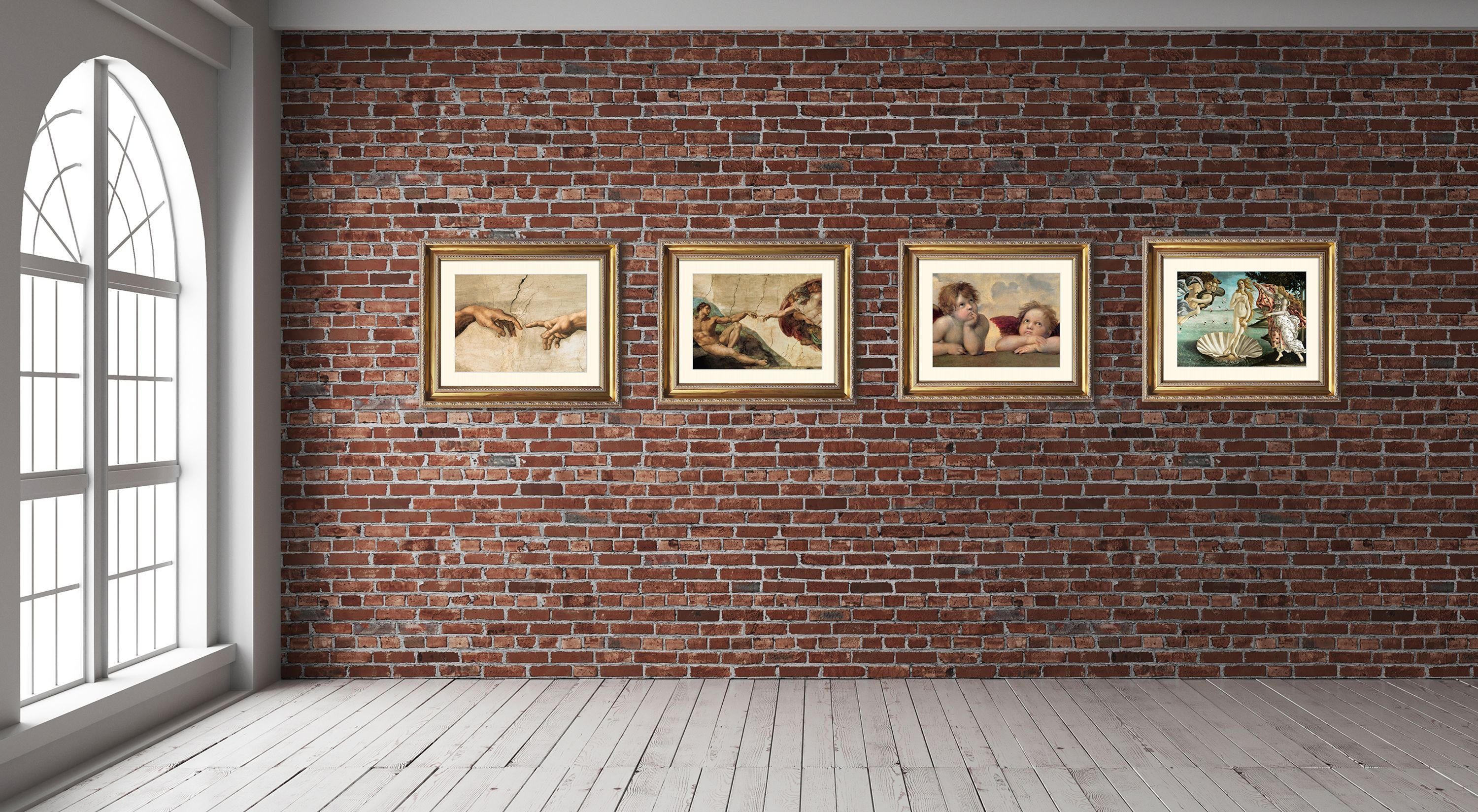 Barock-Rahmen 63x53cm Die Boticelli / Bild Poster Bild Geburt mit Rahmen der Wandbild, Boticelli: / gerahmt mit artissimo Venus