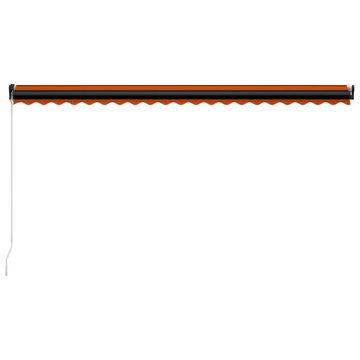 furnicato Markise Einziehbare Handbetrieben 500×300 cm Orange und Braun