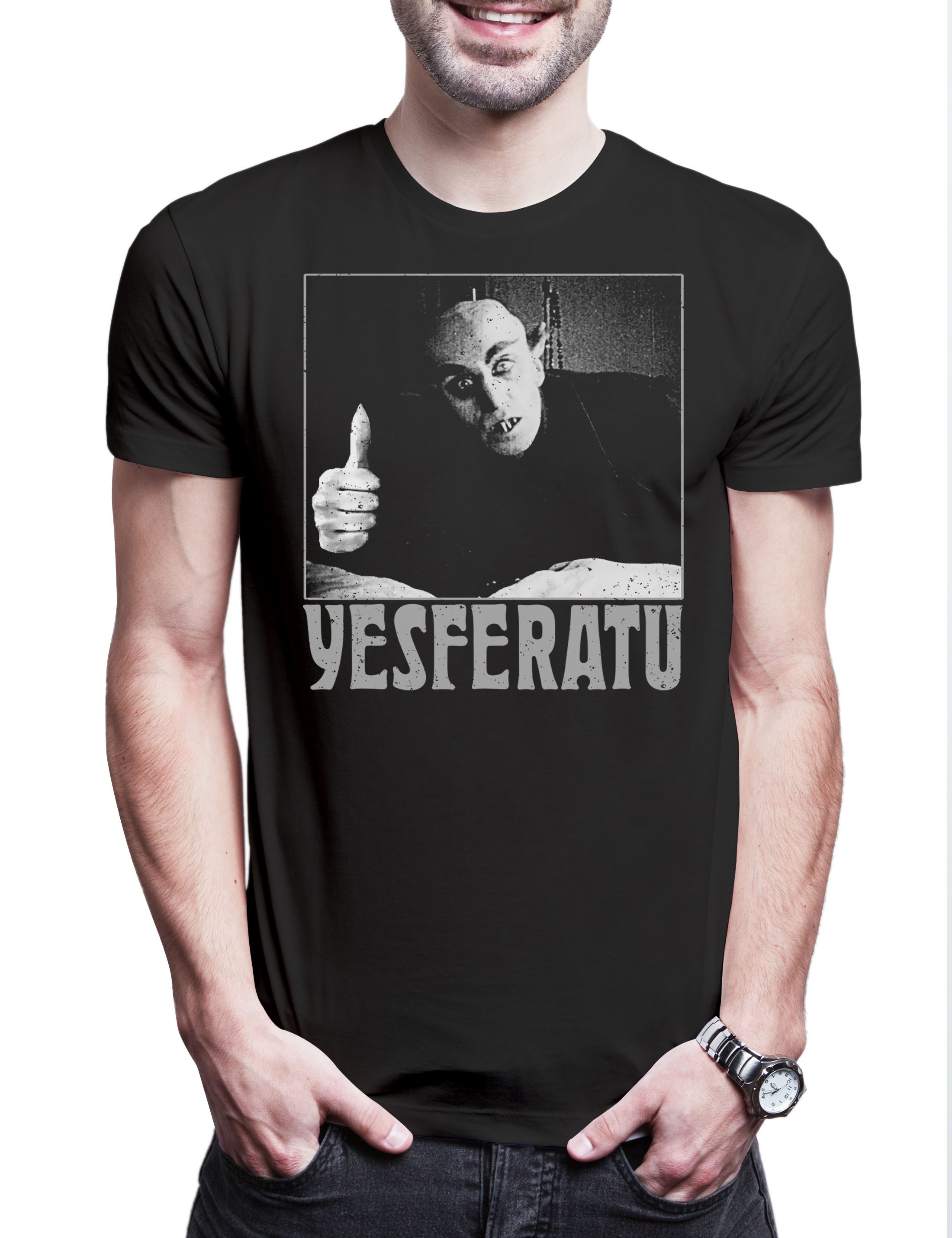 Print-Shirt Yesferatu Herren T-Shirt Classic Movie Film Nosferatu Kinski Murnau