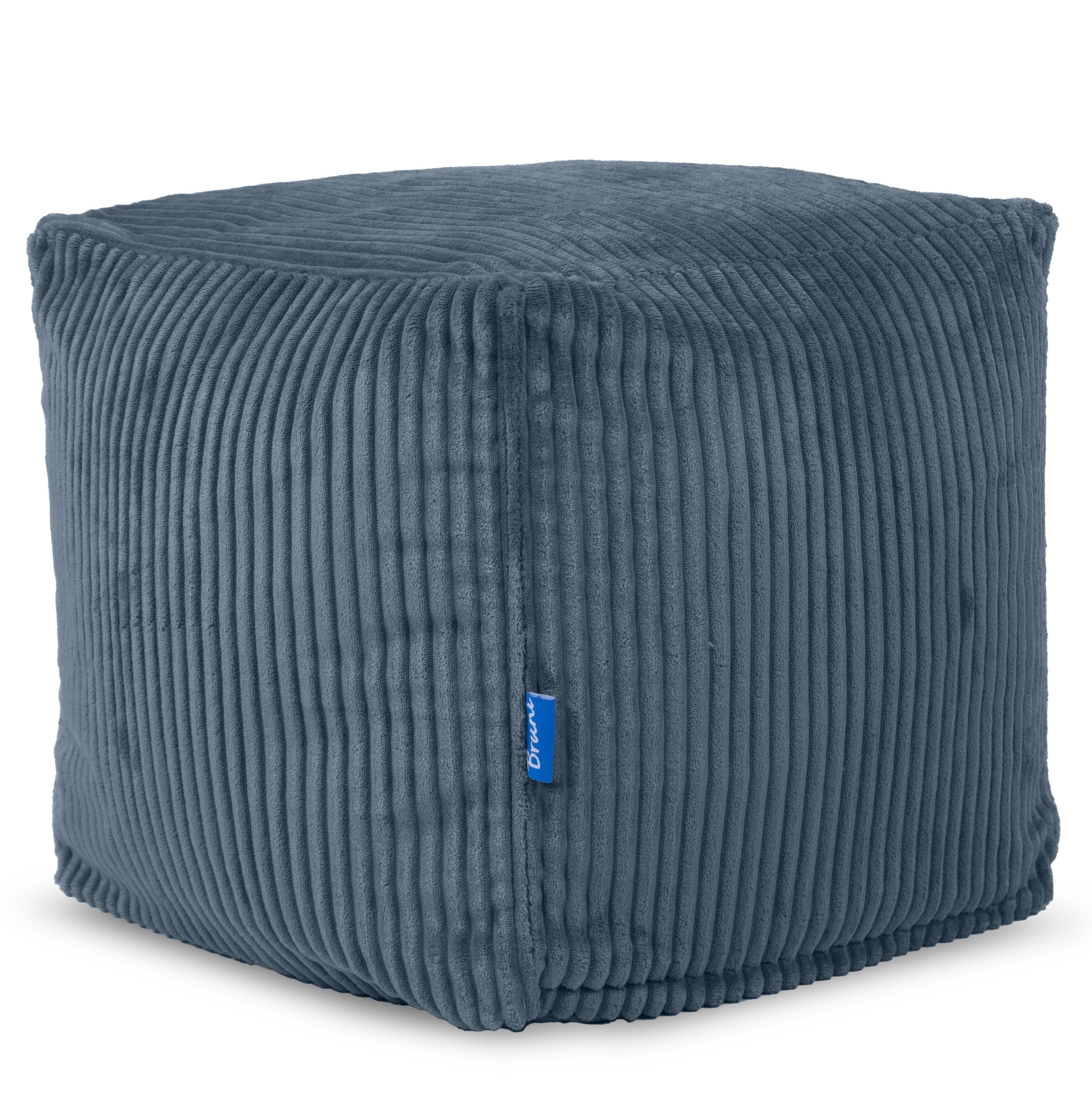 Bruni Sitzwürfel Cubo Cord - 40x40x40 cm, Sitz- und Fußhocker, als Hocker & Ablage mit Cord-Bezug, samtweich, FILLcloud-Füllung