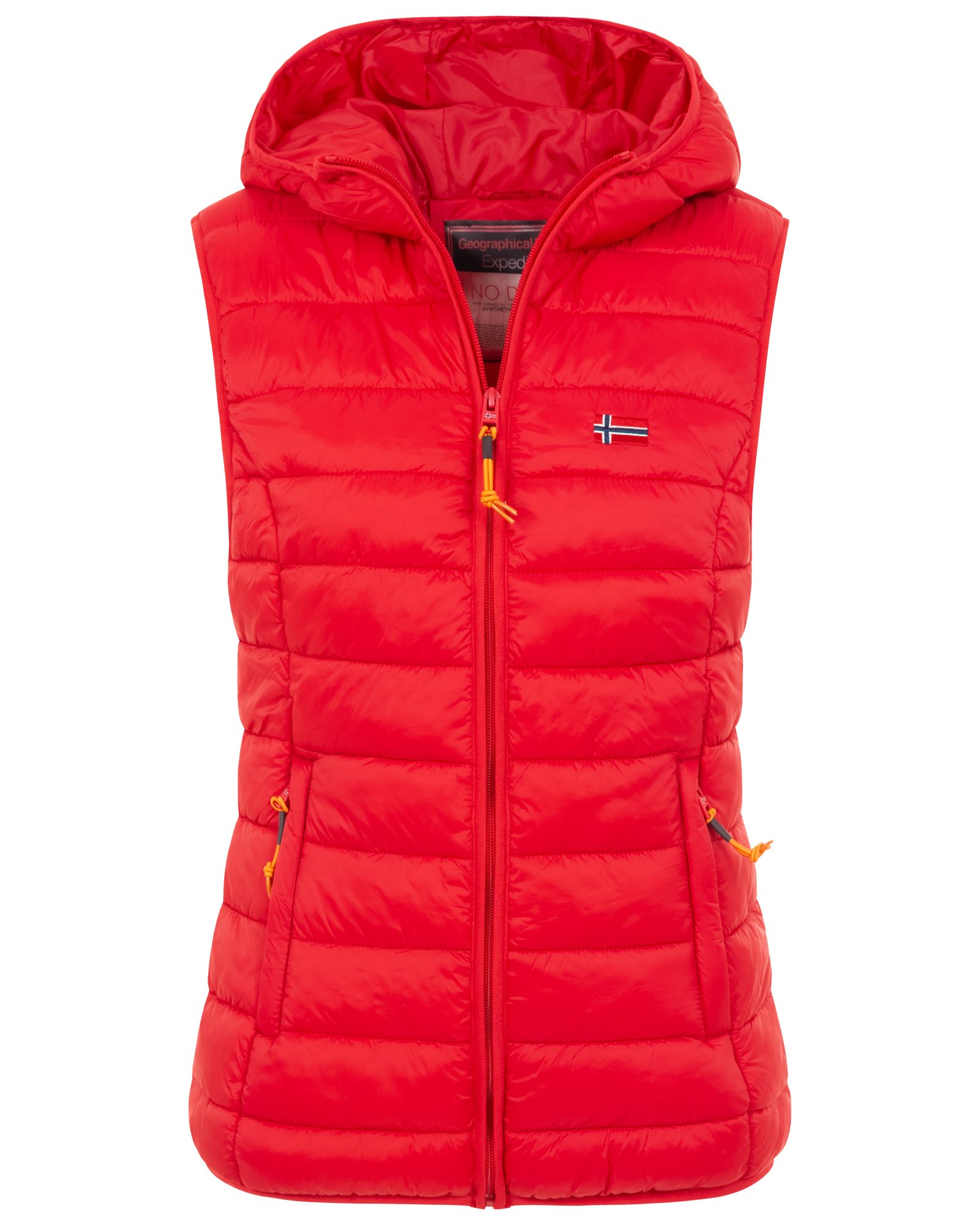 Geographical Norway Steppweste Damen Steppweste mit Kapuze Frühlings sportlich Übergangs Weste Herbst