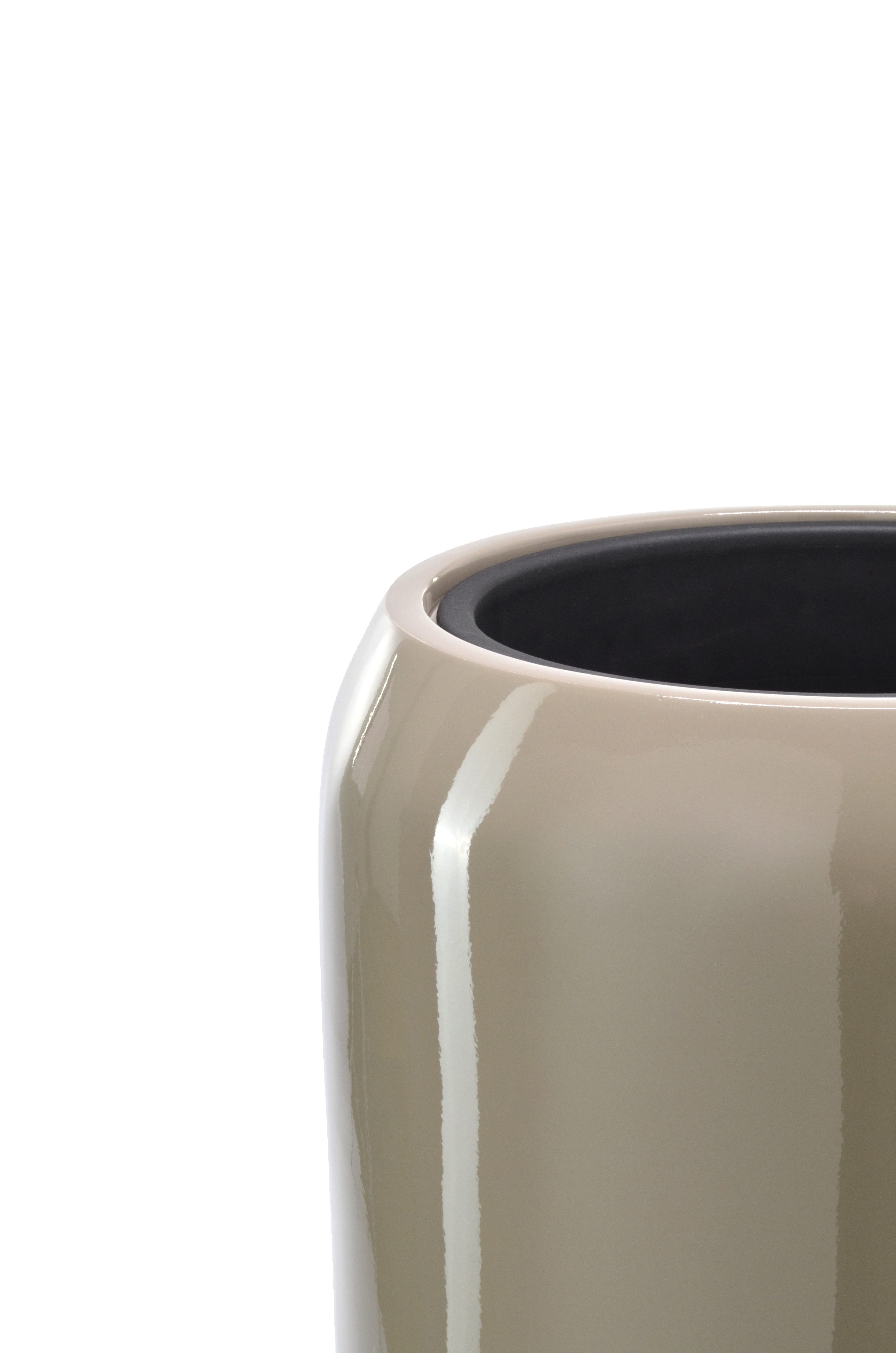 Flingora Bodenvase Cleo, mit Einsatz - Fiberglas - Indoor & Outdoor - Taupe - Höhe 51 cm