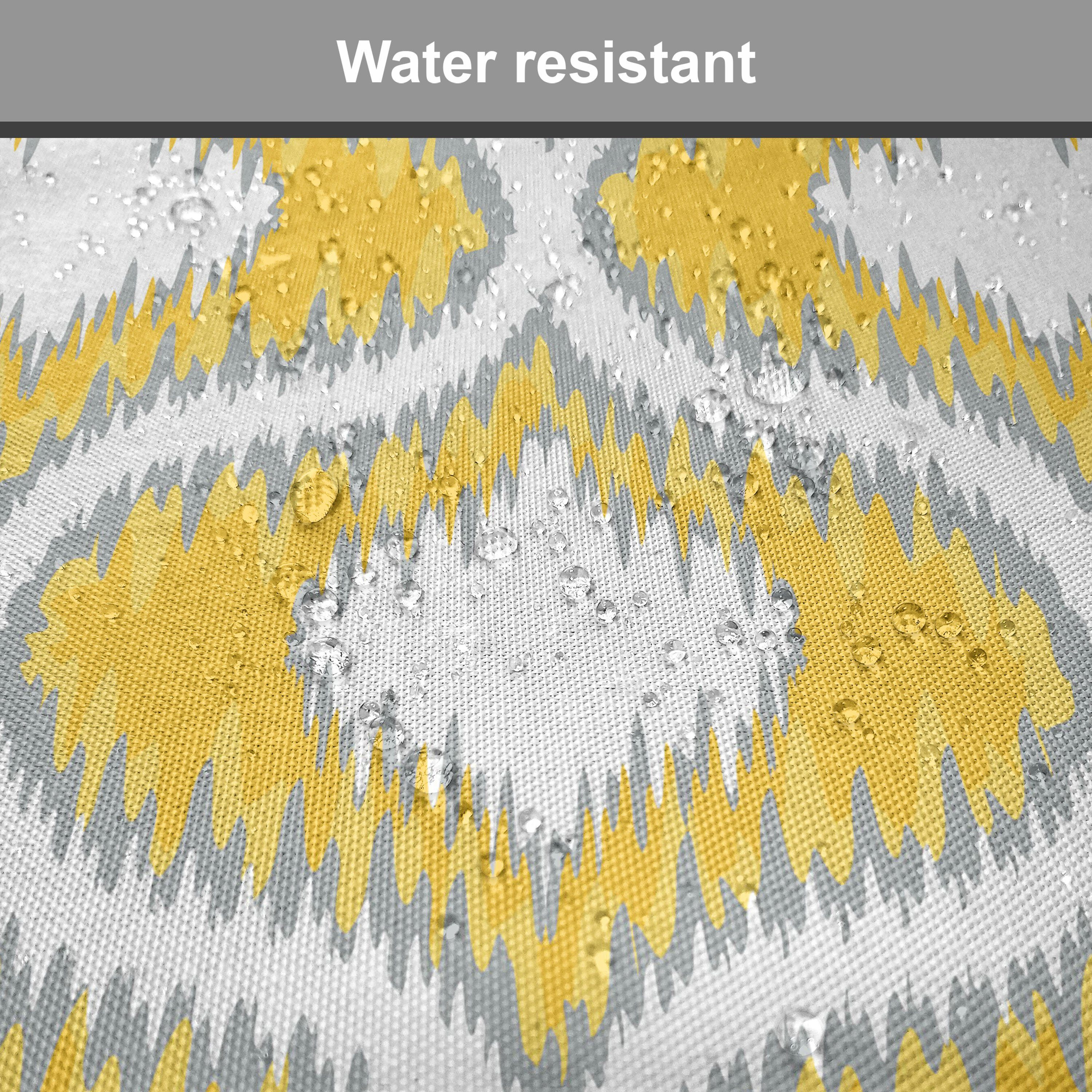 wasserfestes Ikat Dekoratives ovale Stuhlkissen Riemen für Formen mit Gelb Kissen Abakuhaus Küchensitze, Vivid