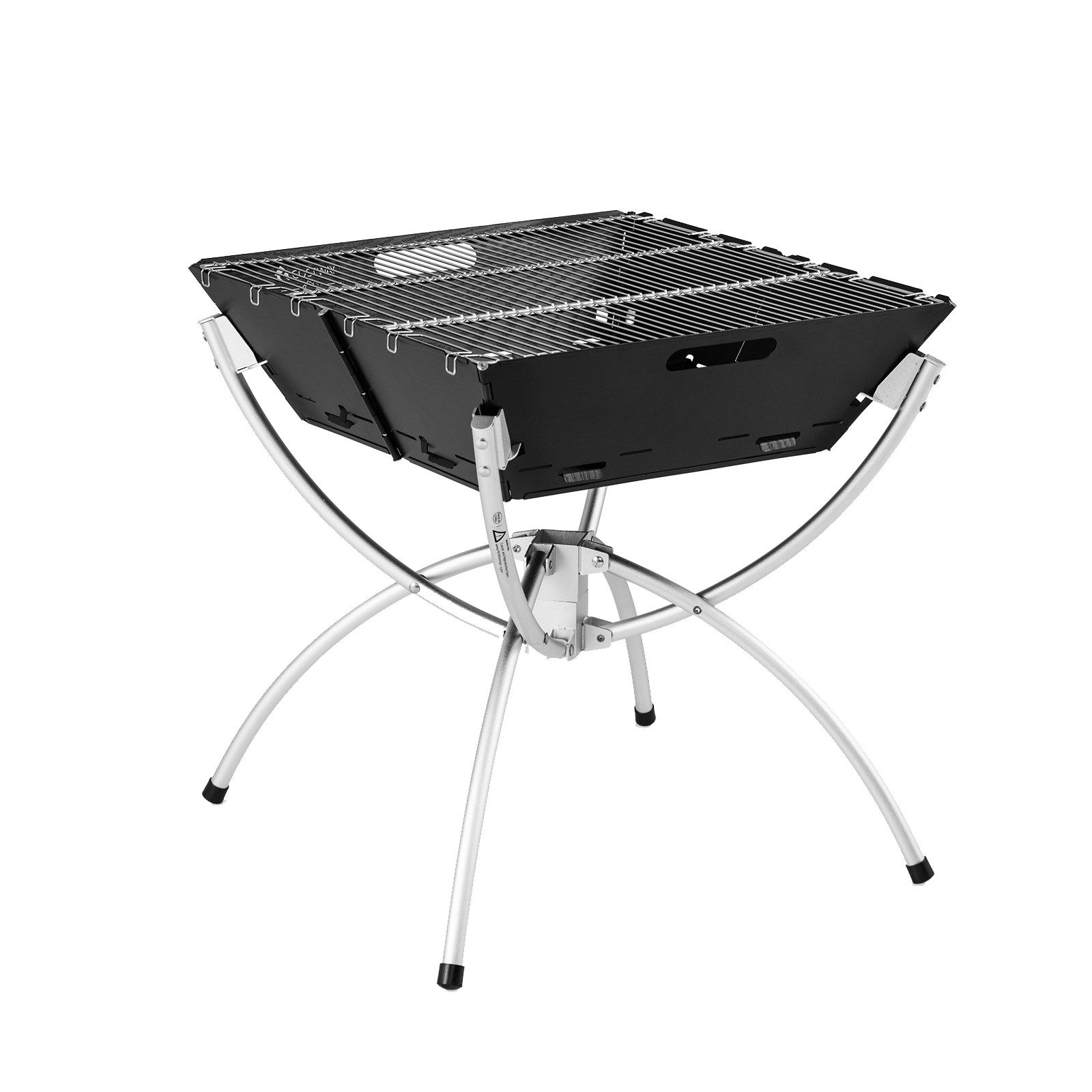 KOMFOTTEU Holzkohlegrill, 3 in 1 Feuerstelle Outdoor, mit Edelstahlgrill
