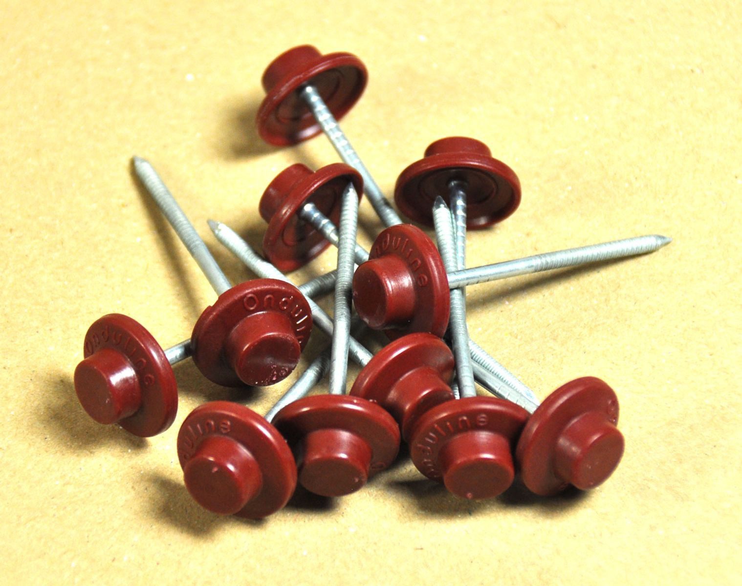 Onduline Dachbahn Dachnägel mit rundem Kopf rot 65 mm Beutel á 400 Stück, rund, (400-St)