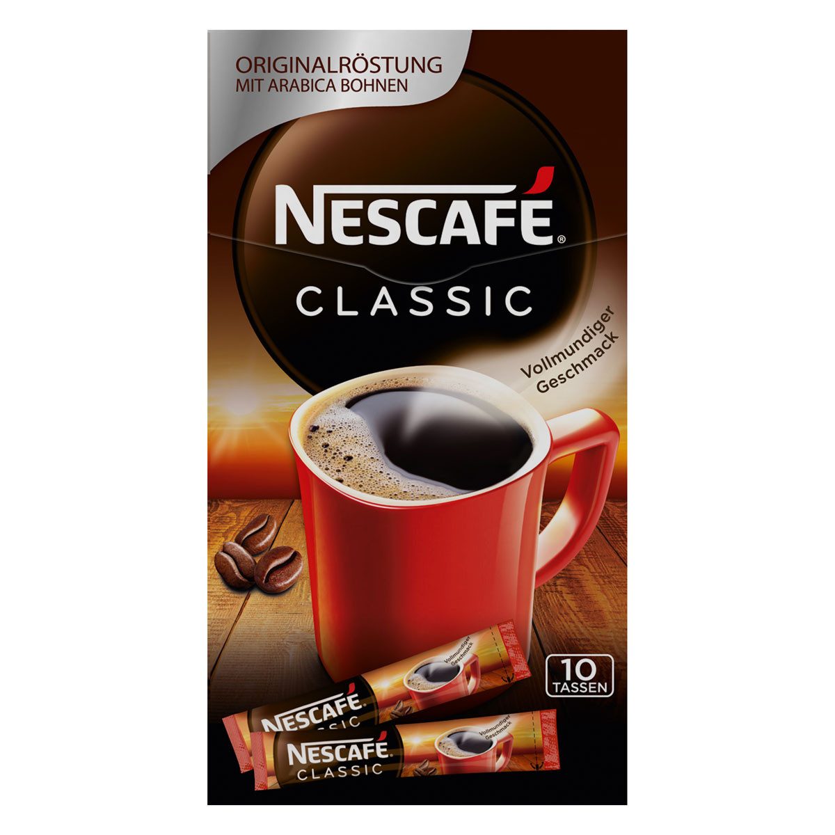 NESCAFE Kaffee, Nescafe Classic löslicher Instantkaffee Tassenpackungen 10 x 2g