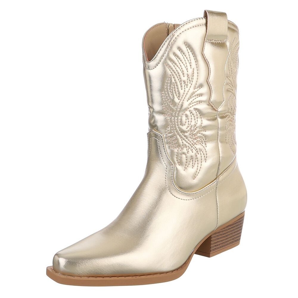 Ital-Design Cowboystiefel mit Stickdesign für Damen, günstig online kaufen
